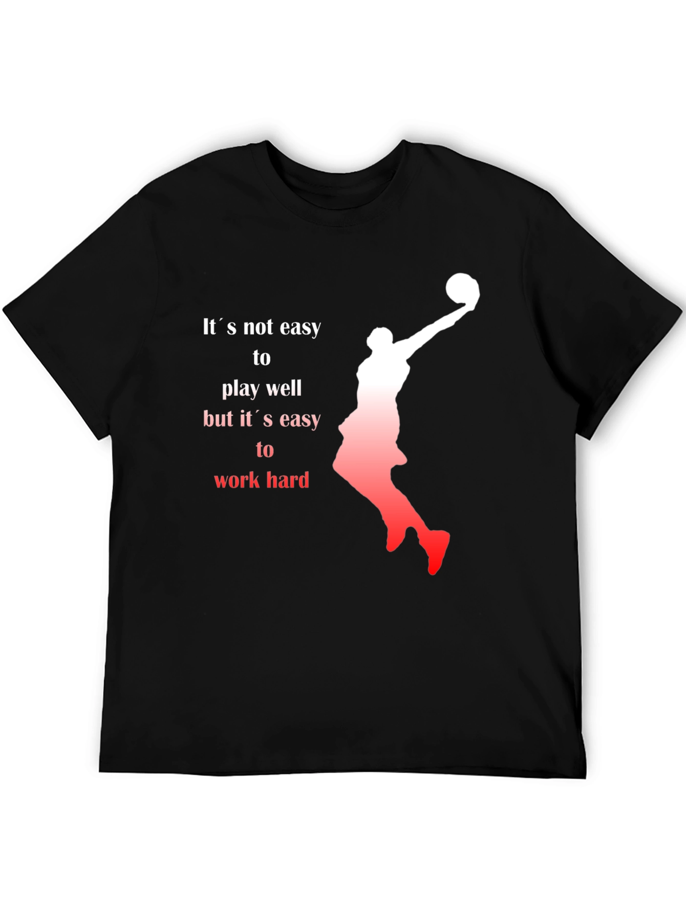 Black Basketball Motivational Graphic Tee view 5