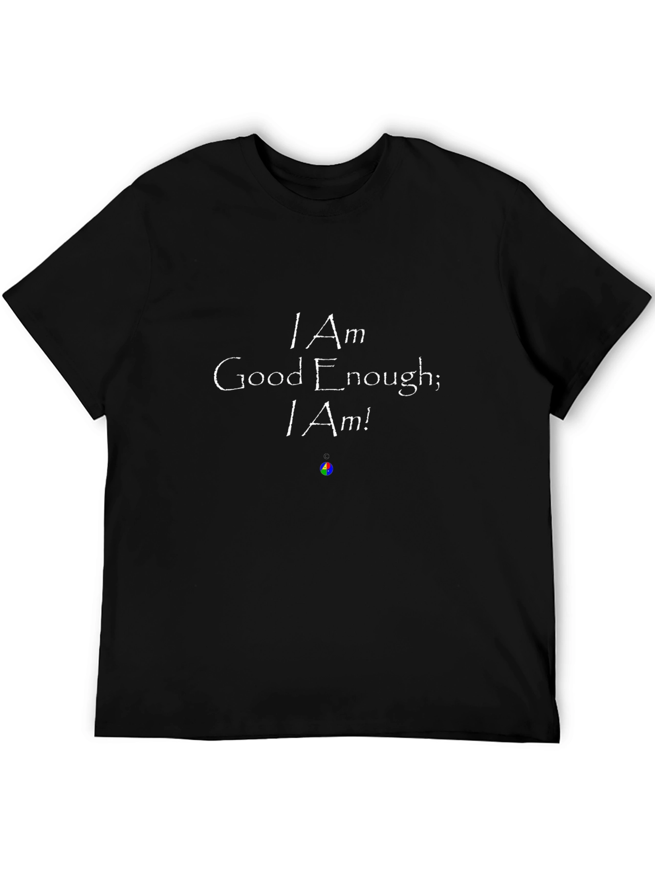 Black I Am Good Enough T-Shirt - Inspirational Graphic Tee view 5