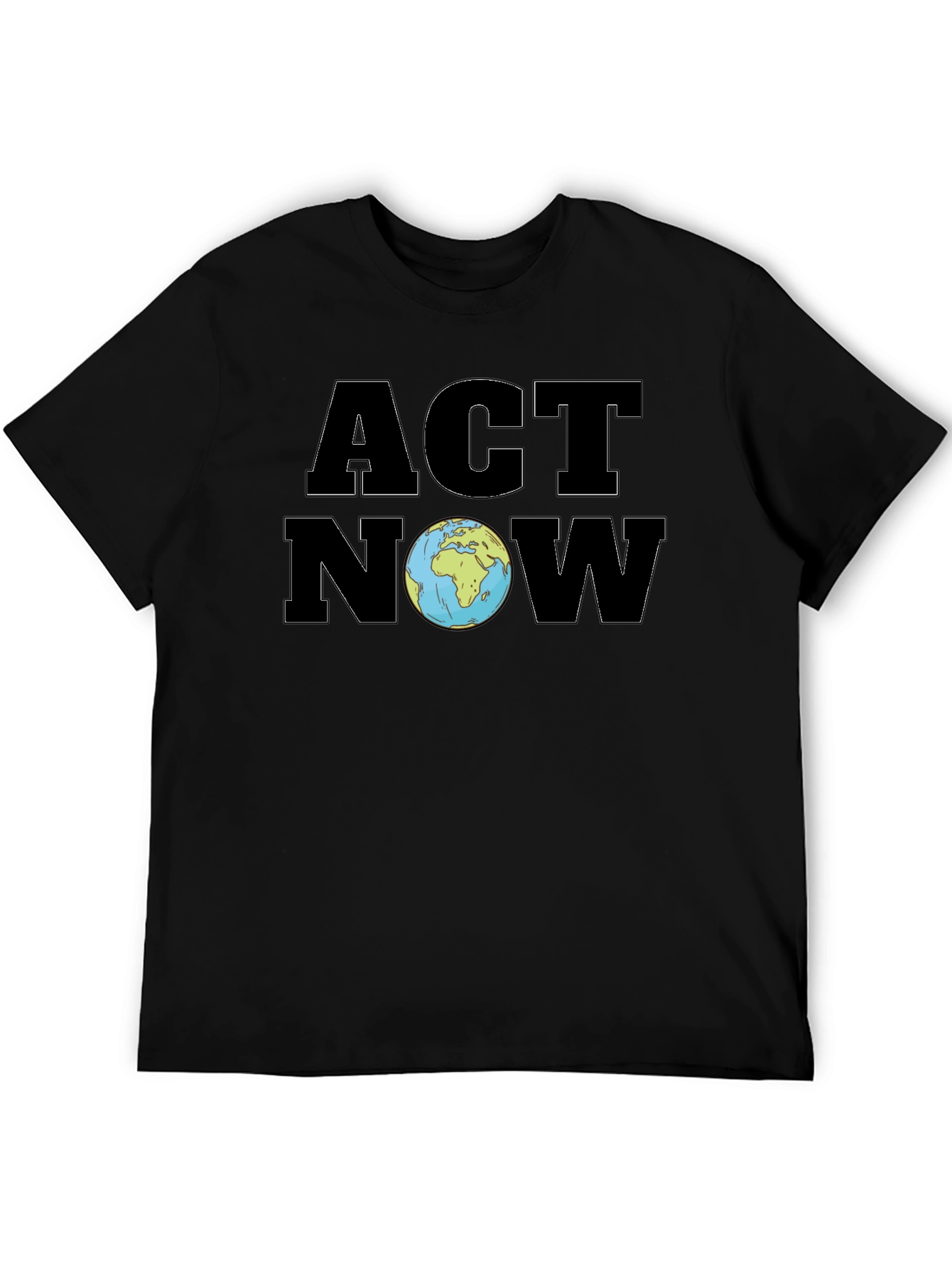 Black Act Now Earth T-Shirt view 5