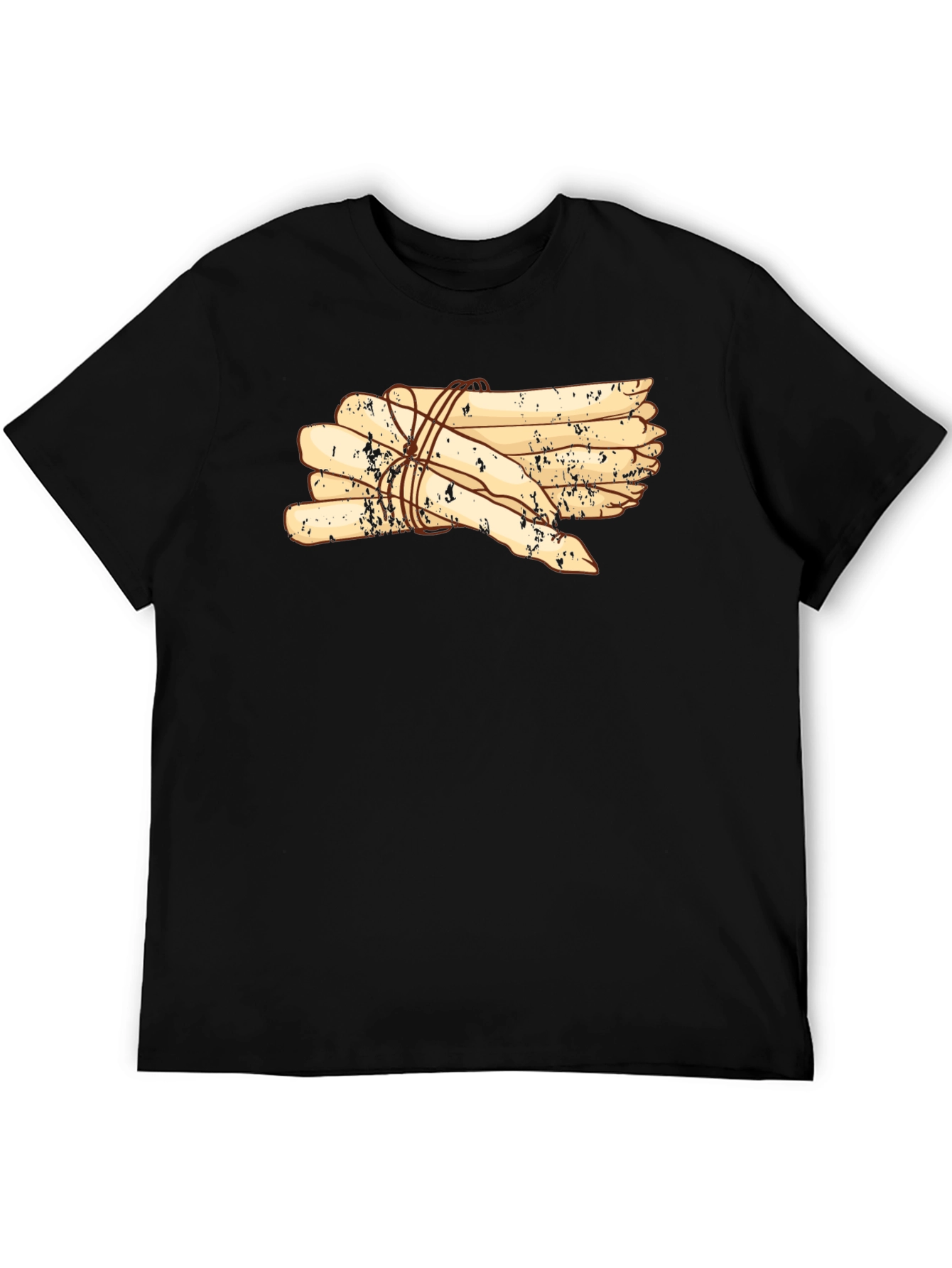 Rustic Scrollwork Graphic Tee - Black - 5