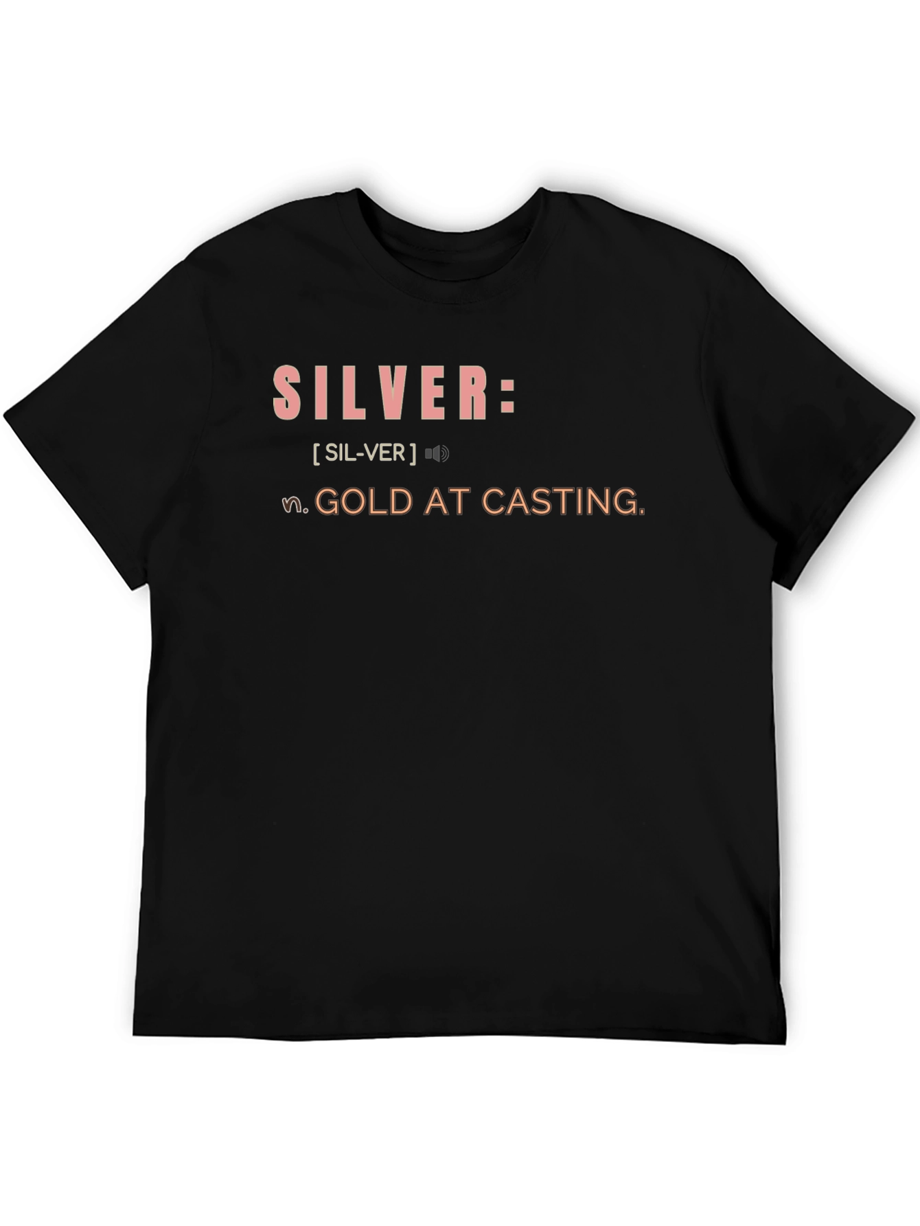 Black Silver Definition Graphic T-Shirt view 5