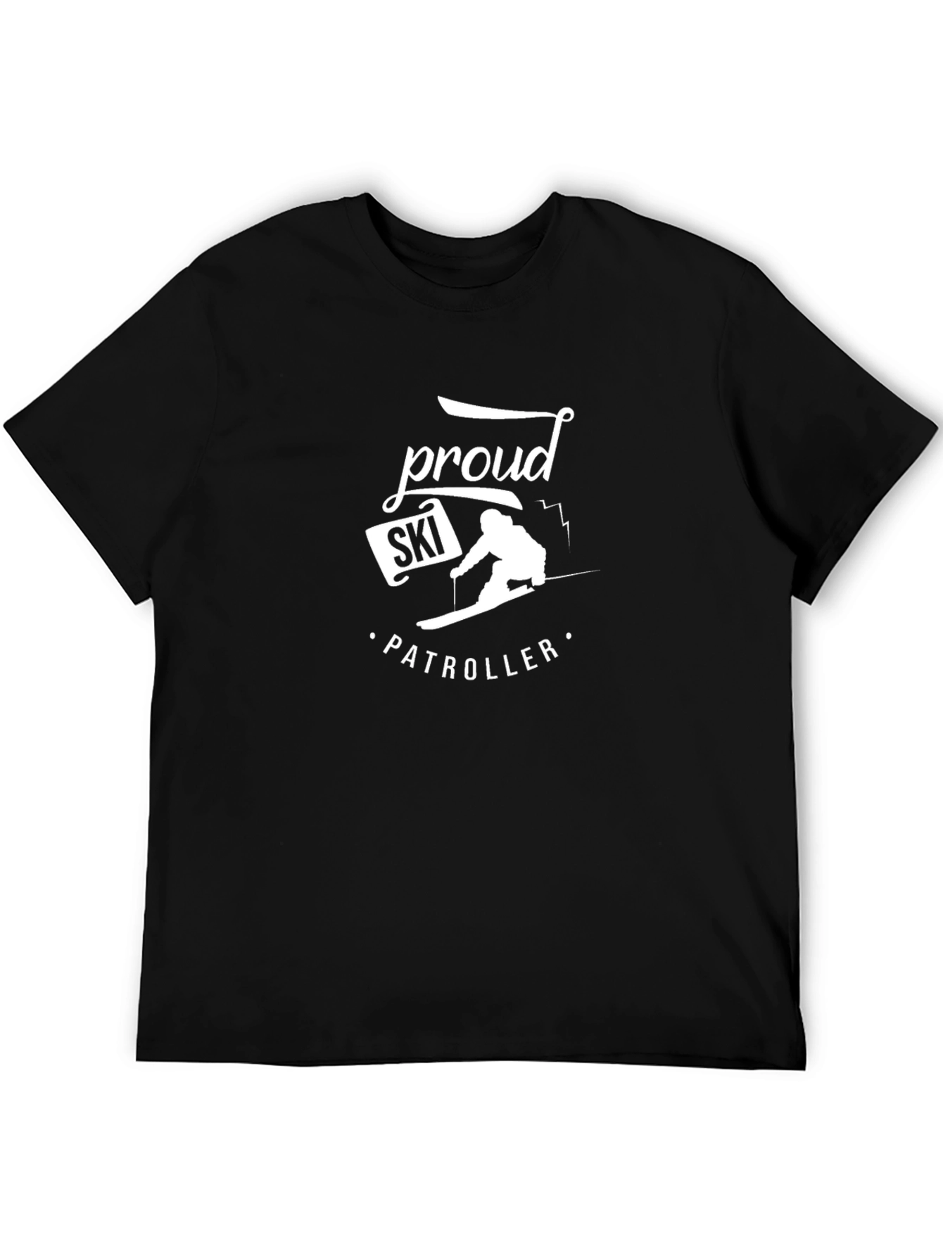 Black Proud Ski Patroller T-Shirt - Comfort & Style view 5