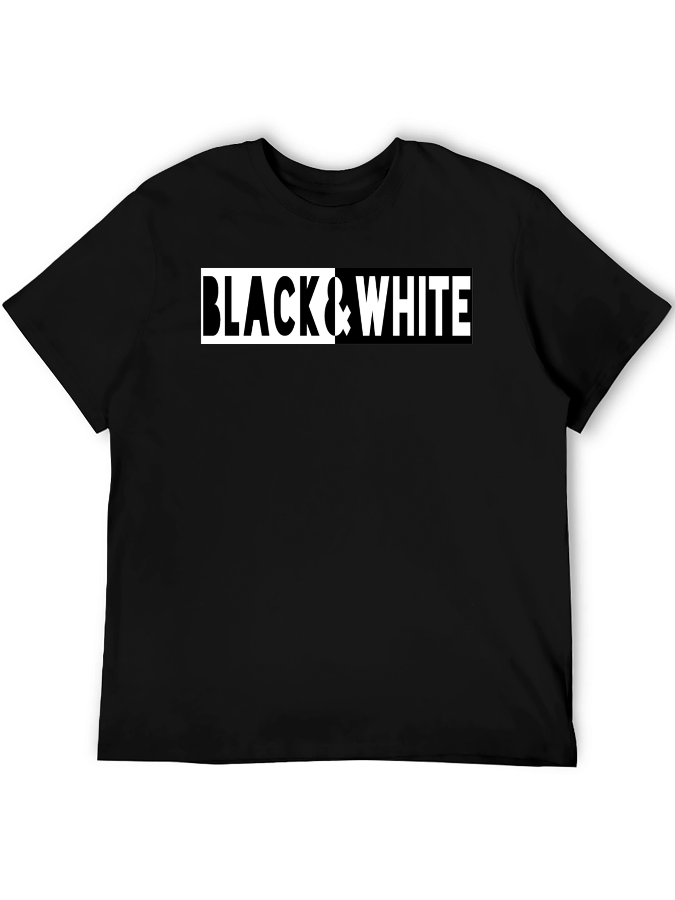 Black Black & White Graphic Tee view 5