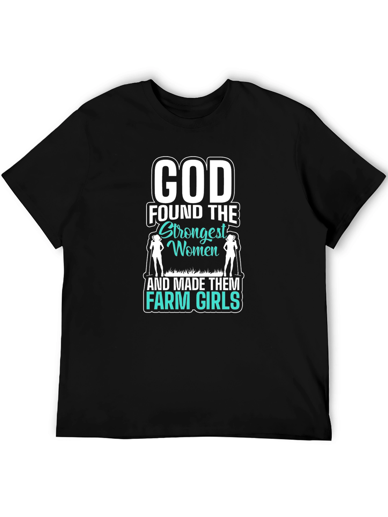 Black God Made Farm Girls T-Shirt view 5