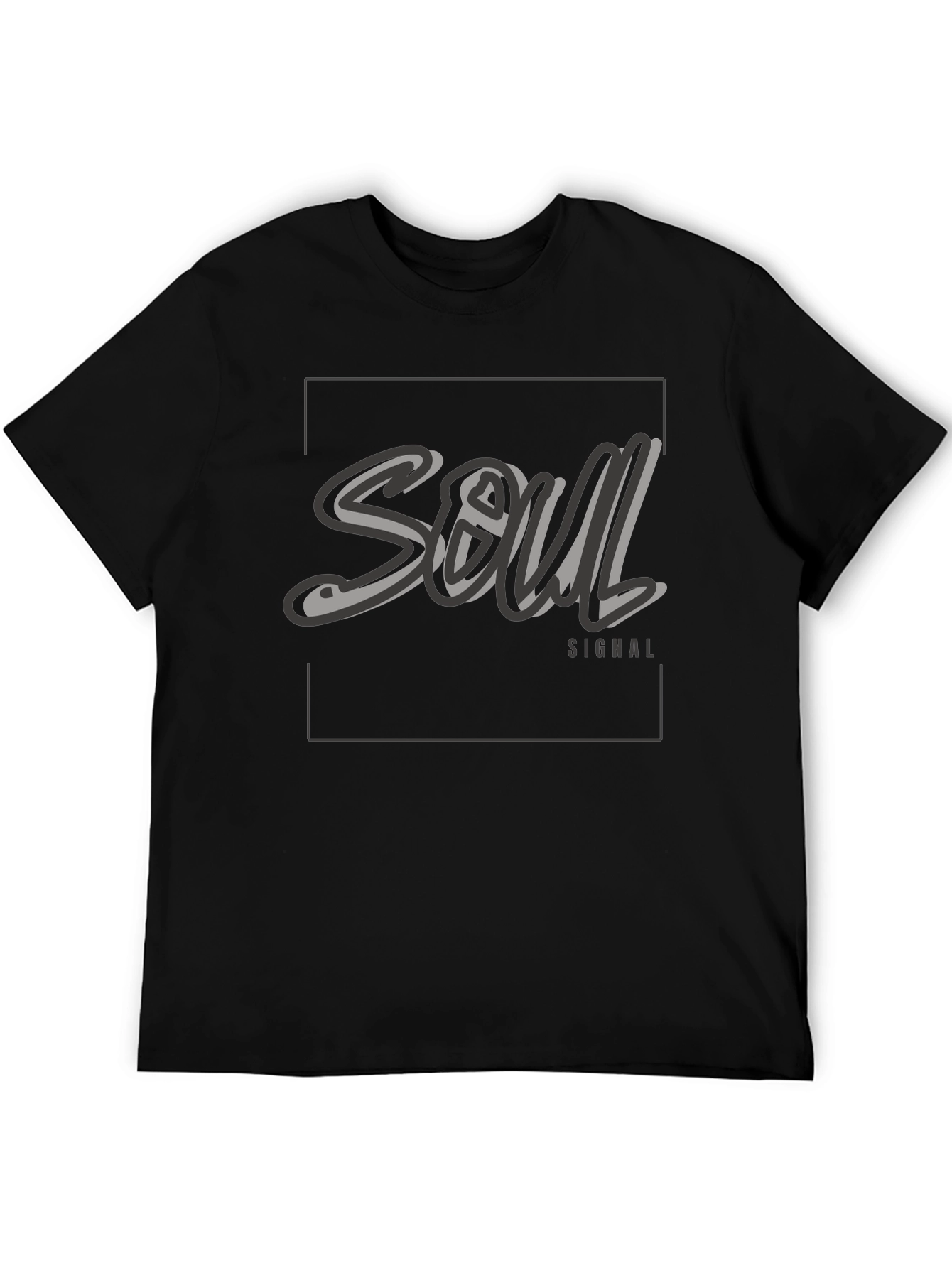 Black Soul Signal Graphic Print T-Shirt view 5