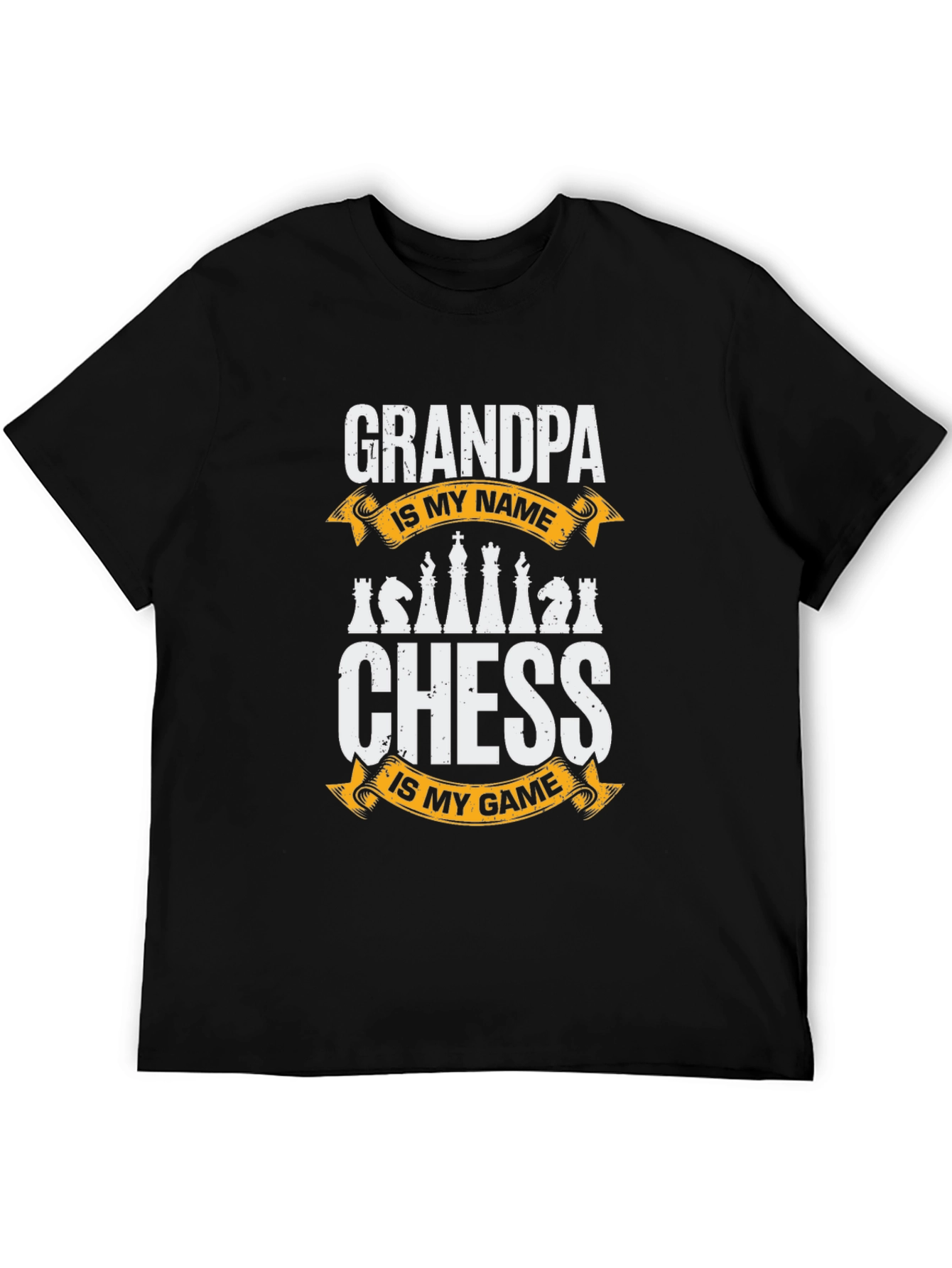Black Grandpa Chess T-Shirt: Is My Name Is My Game view 5