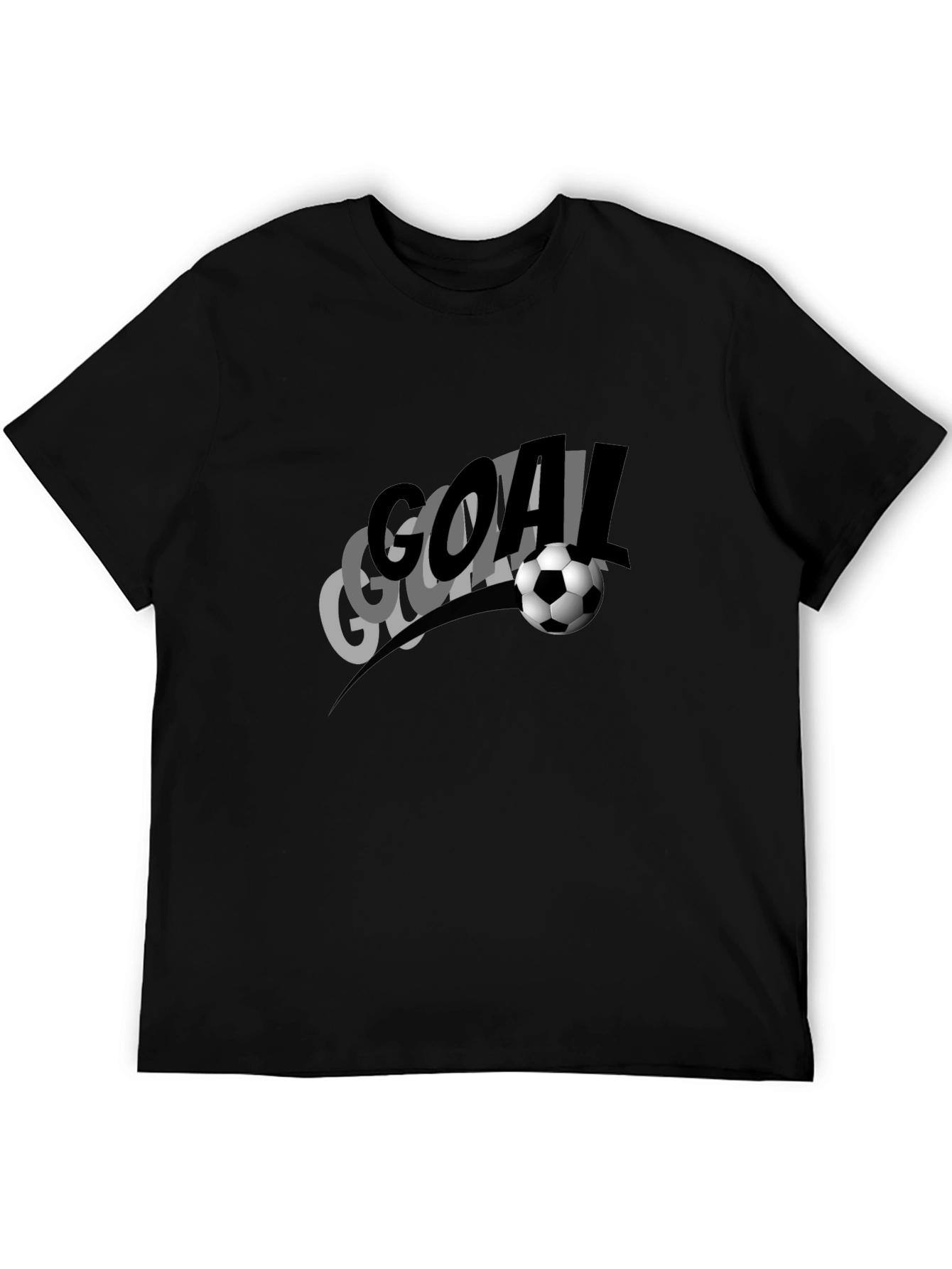 Black Goal Soccer T-Shirt: Stylish Sportswear for Fans view 5