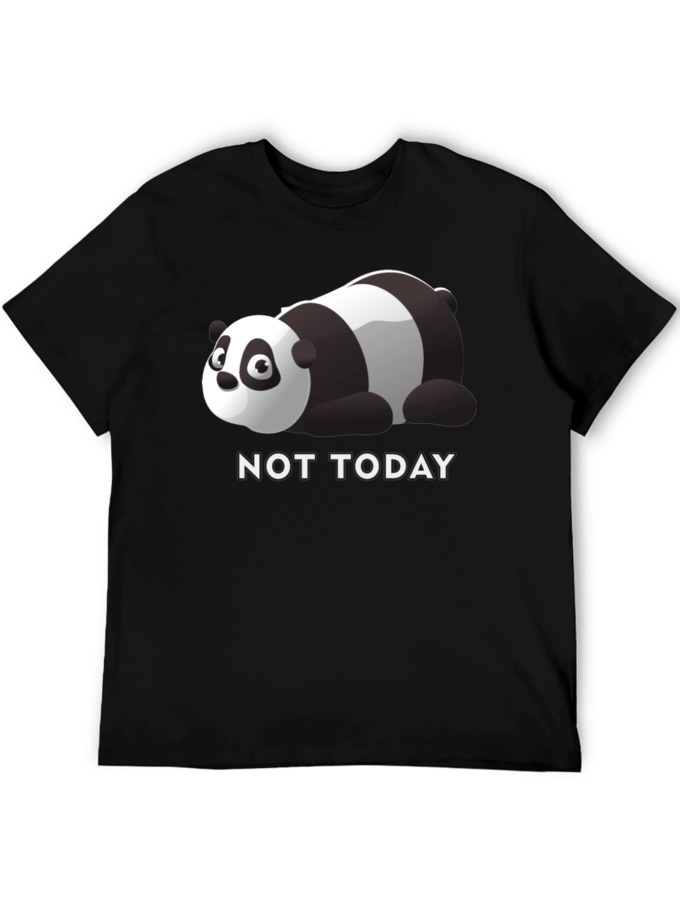 Black Lazy Panda 'Not Today' Graphic Tee view 5