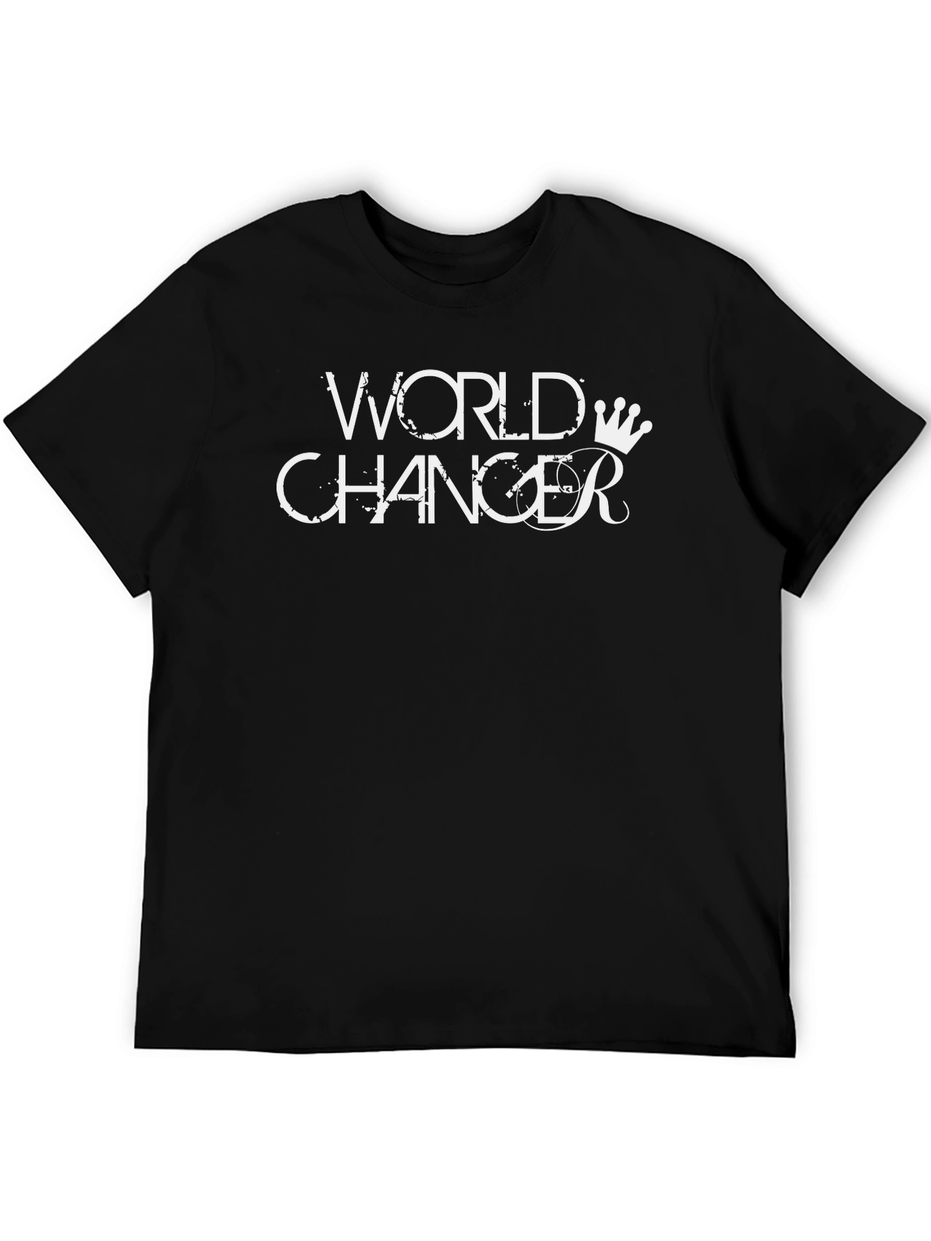 Black World Changer Graphic Tee - Premium Cotton Blend view 5