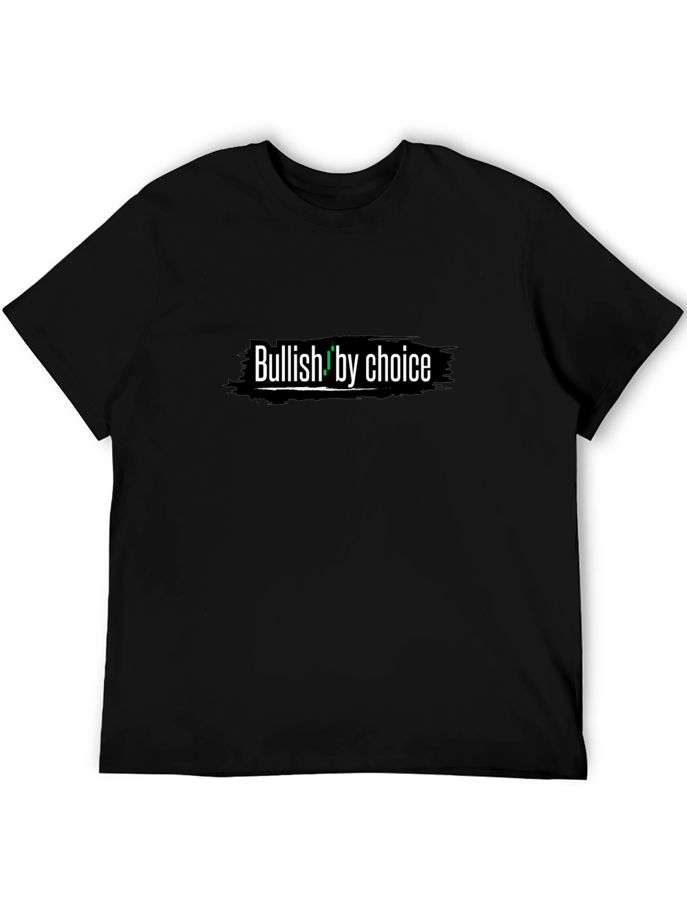 Black Bullish By Choice Graphic Tee - Stock Market Trader T-Shirt view 5