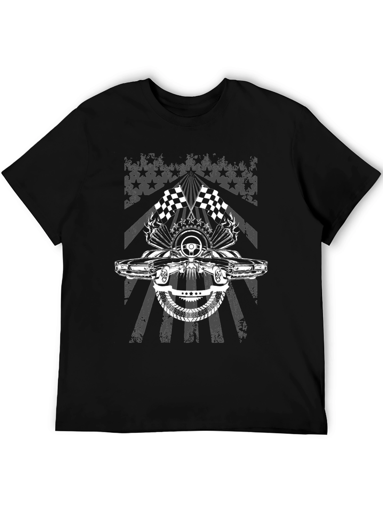 Black Racing Car Graphic Tee view 5