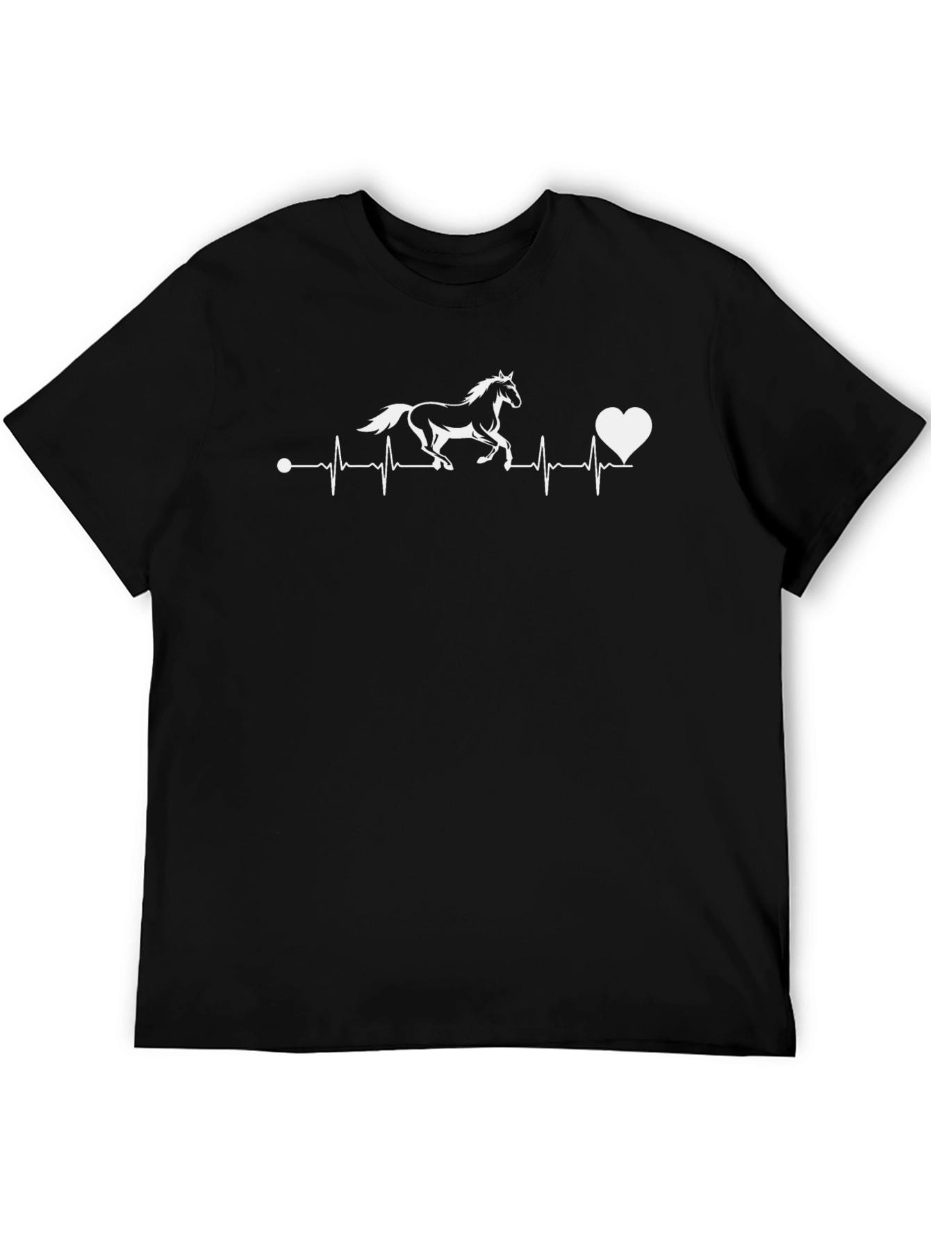 Black Horse Heartbeat Graphic Tee - Equestrian Love view 5