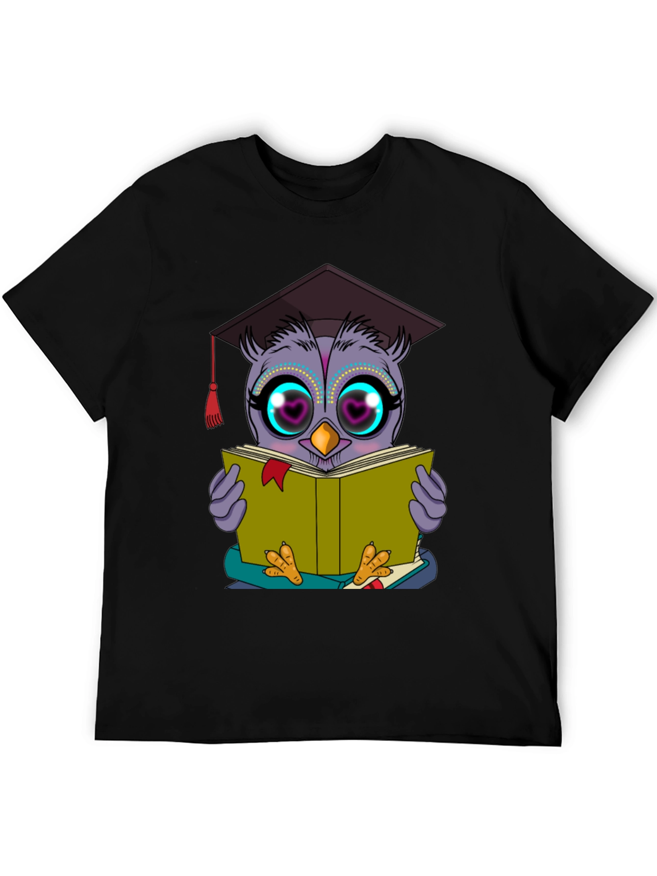 Black Owl Graduate T-Shirt Funny Bookworm Shirt view 5