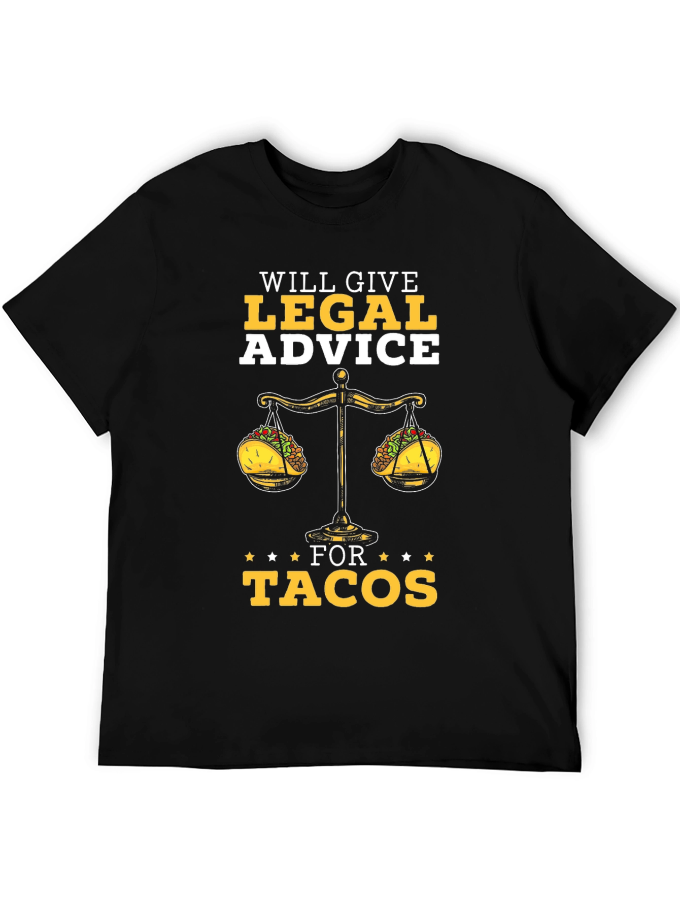 Black Legal Advice for Tacos T-Shirt view 5
