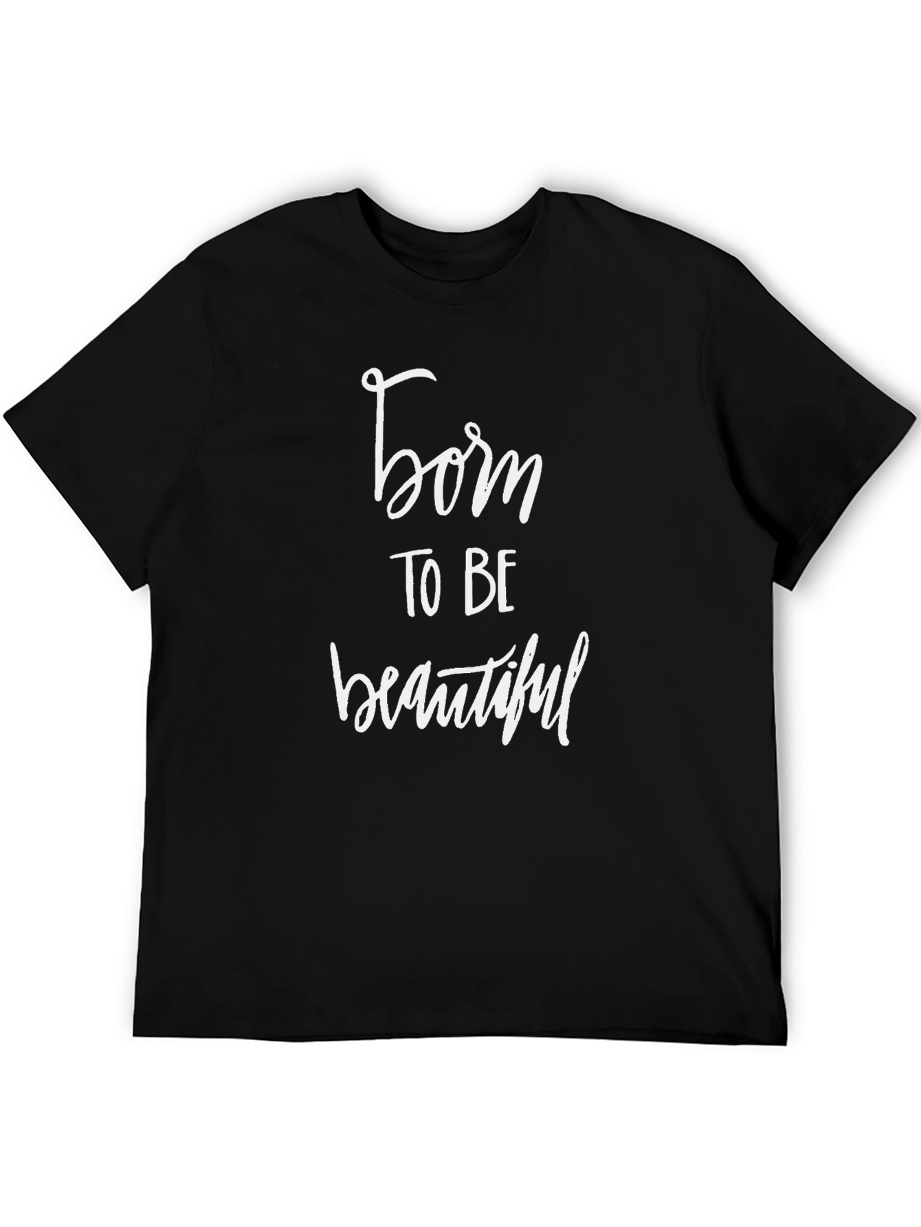 Black Born To Be Beautiful Graphic Tee view 5