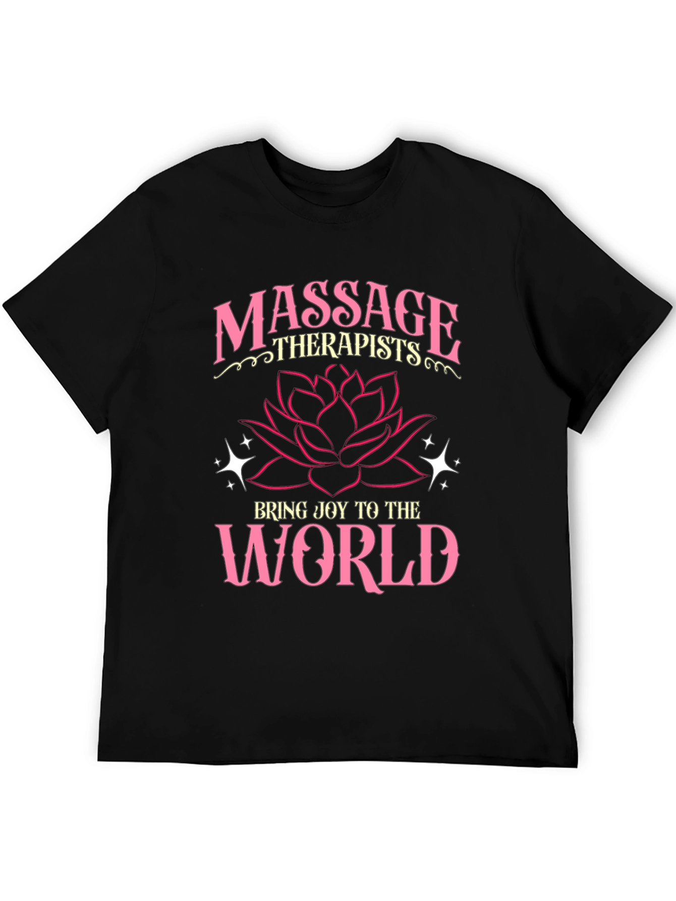 Black Massage Therapists Joyful Graphic T-Shirt view 5