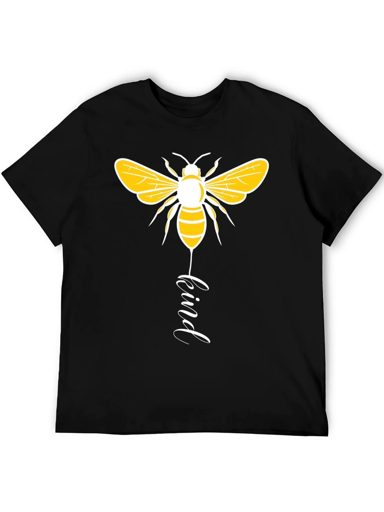 Black Bee Kind Graphic Tee - Trendy Black Shirt view 5