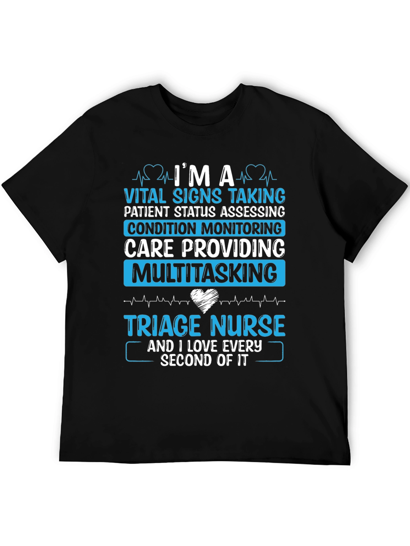 Black Triage Nurse Graphic T-Shirt view 5