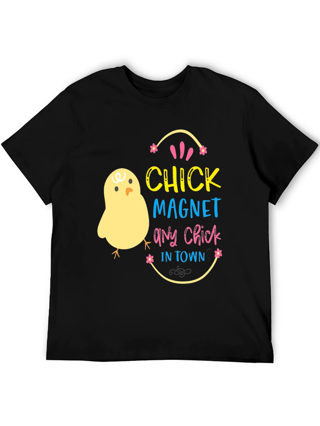 Black Chick Magnet T-Shirt - Easter Fun Apparel view 5