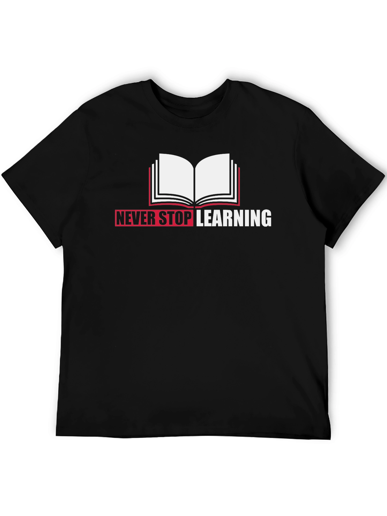 Black Never Stop Learning Graphic Tee view 5