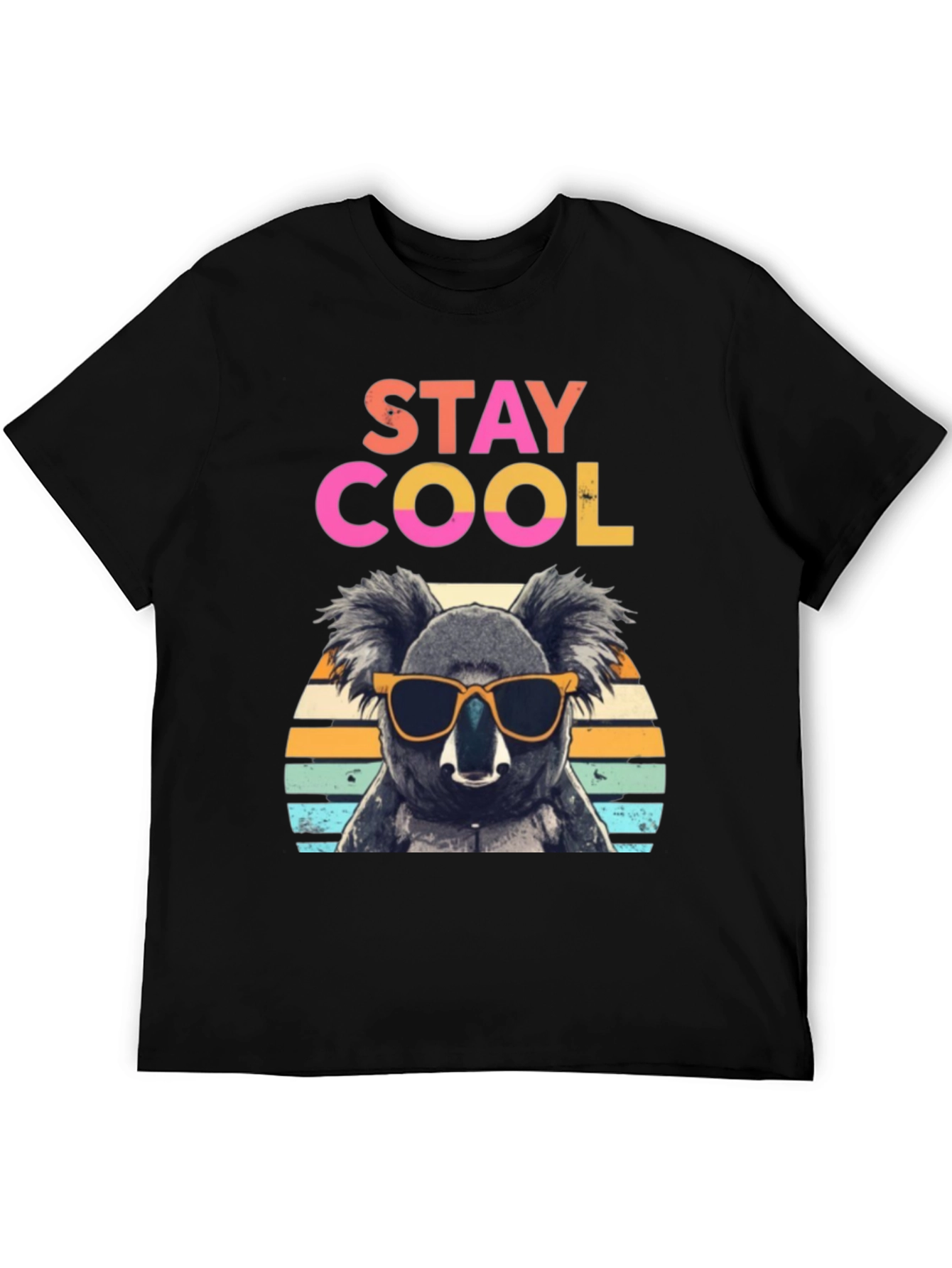 Black Stay Cool Koala Graphic Tee - Trendy Comfort view 5