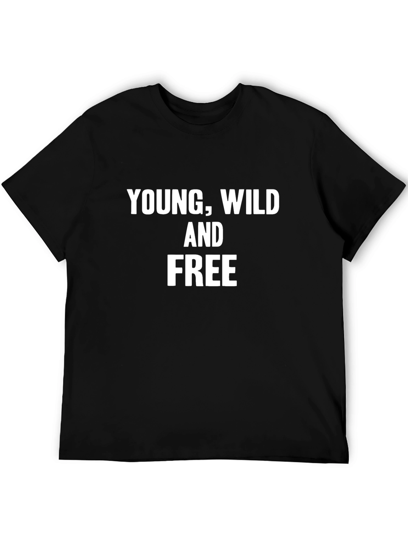 Black Young Wild and Free Graphic Tee view 5