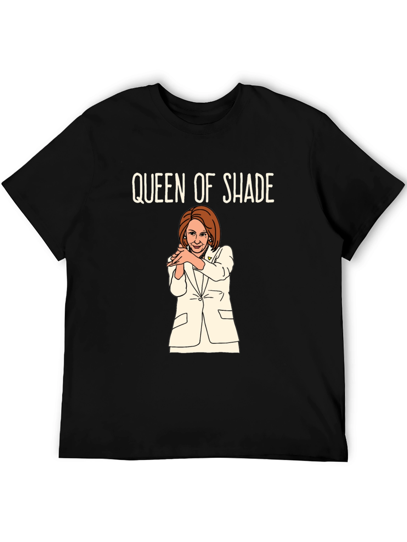 Black Queen of Shade Graphic Tee - Unisex Black T-Shirt view 5