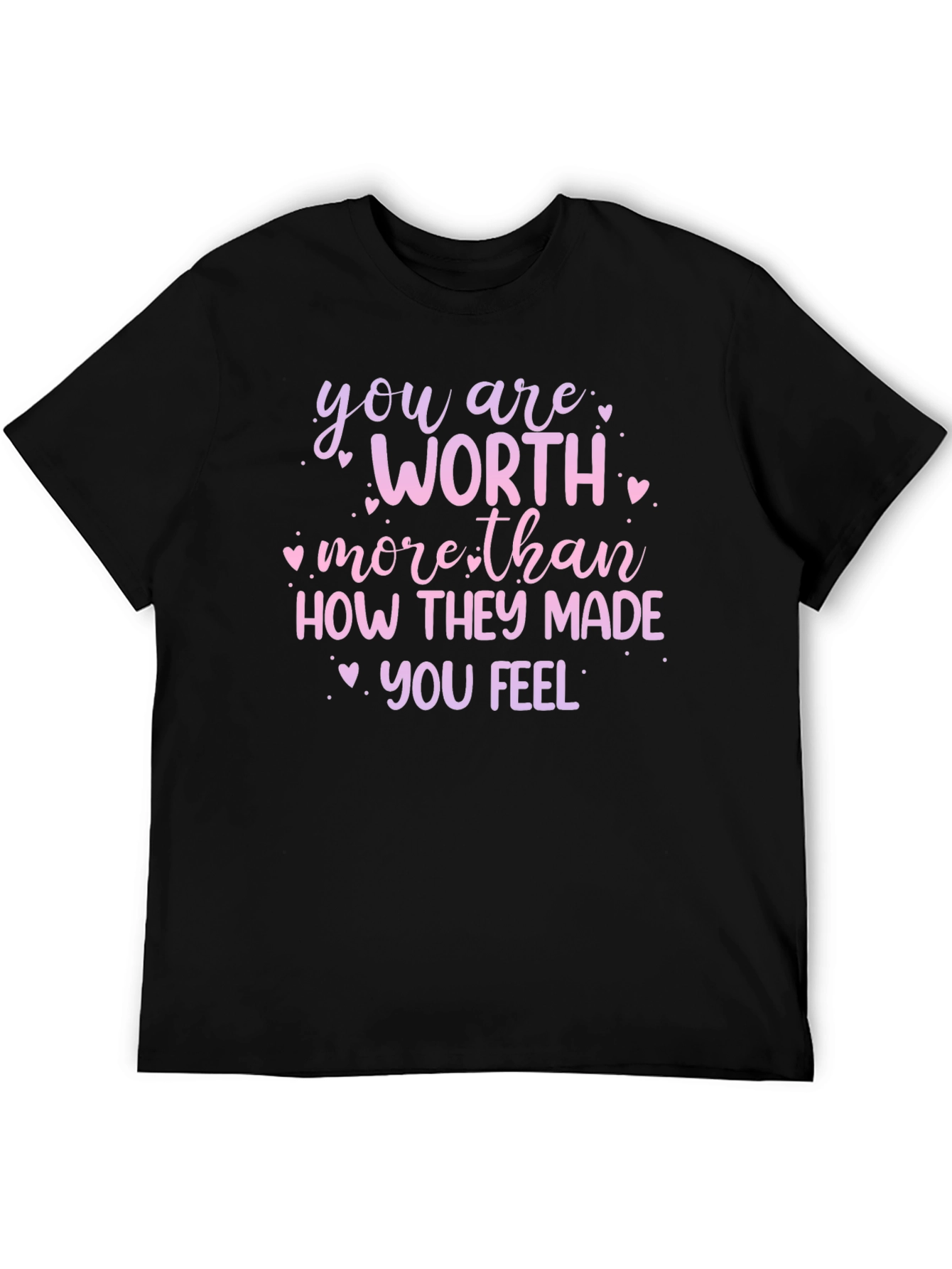 Black Worth More Than T-Shirt - Inspirational Quote view 5