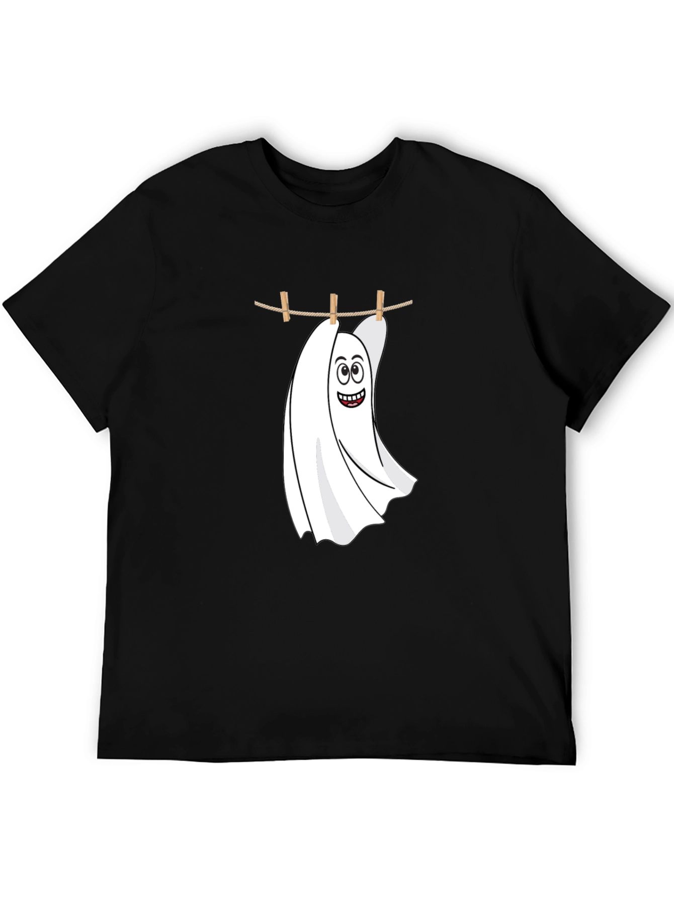 Black Funny Ghost Laundry T-Shirt - Spooky & Stylish view 5