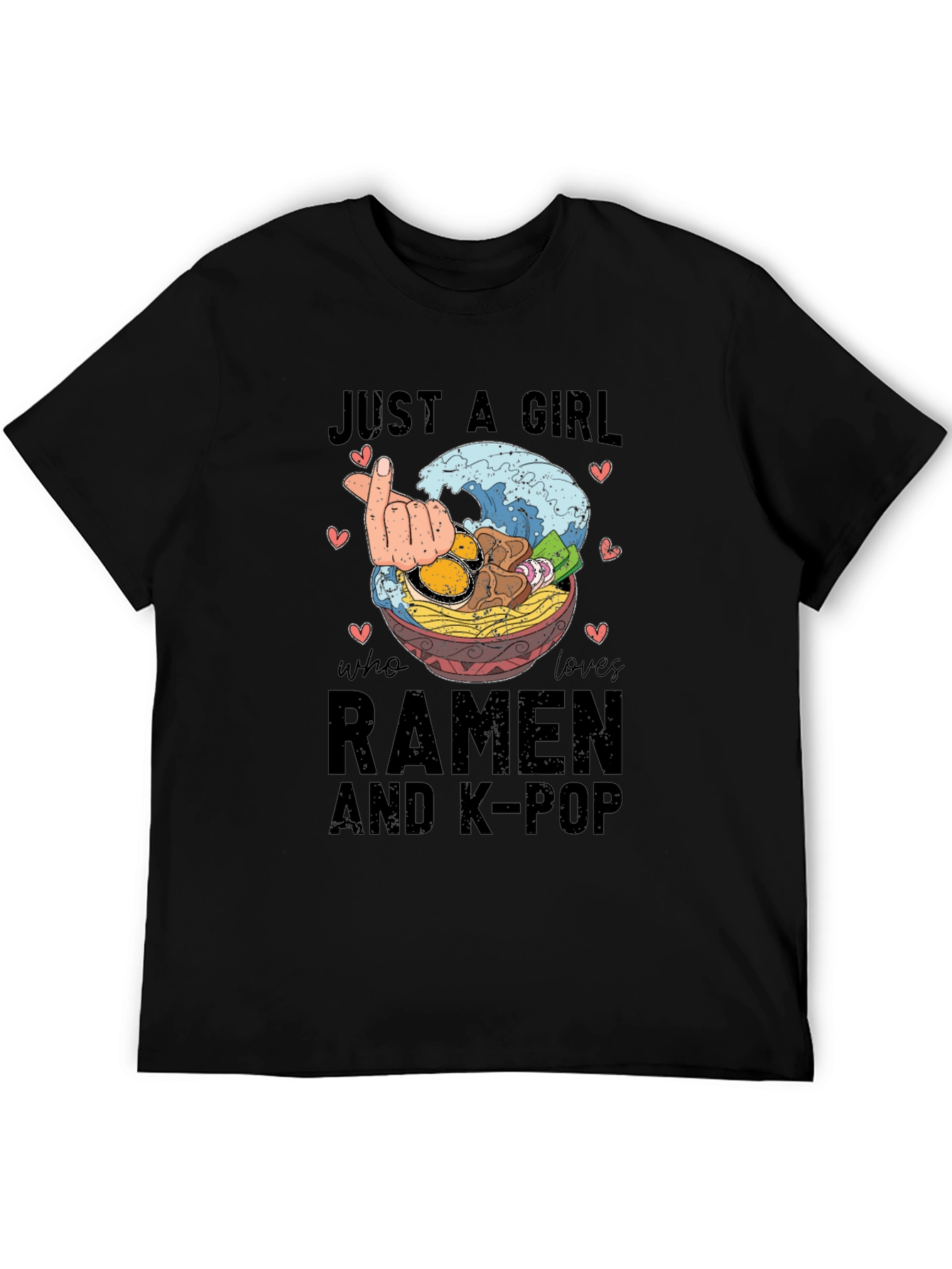 Black Ramen & K-Pop Graphic Tee view 5
