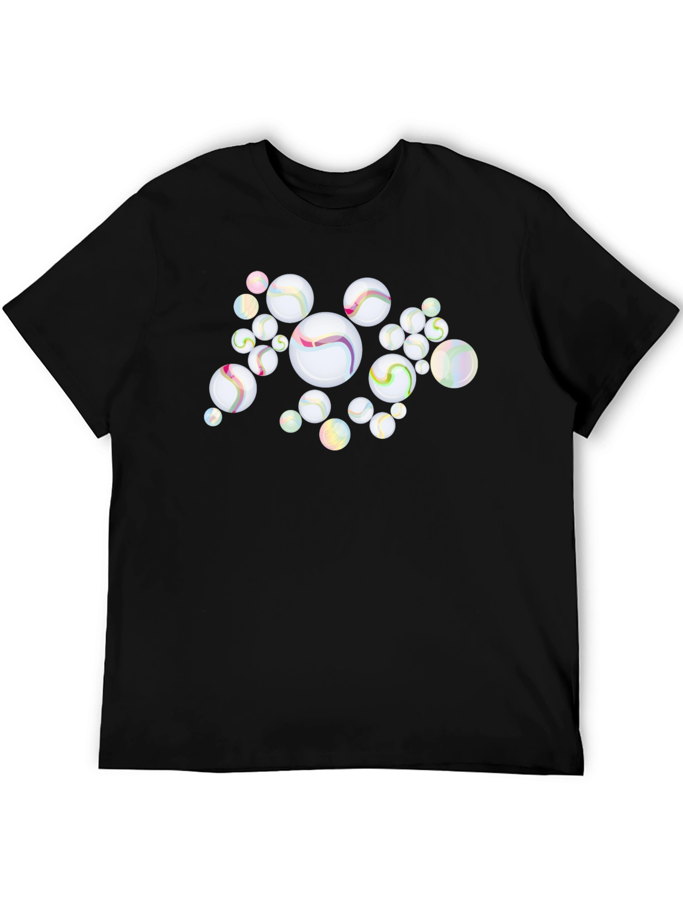 Black Marbles Graphic Black T-Shirt view 5