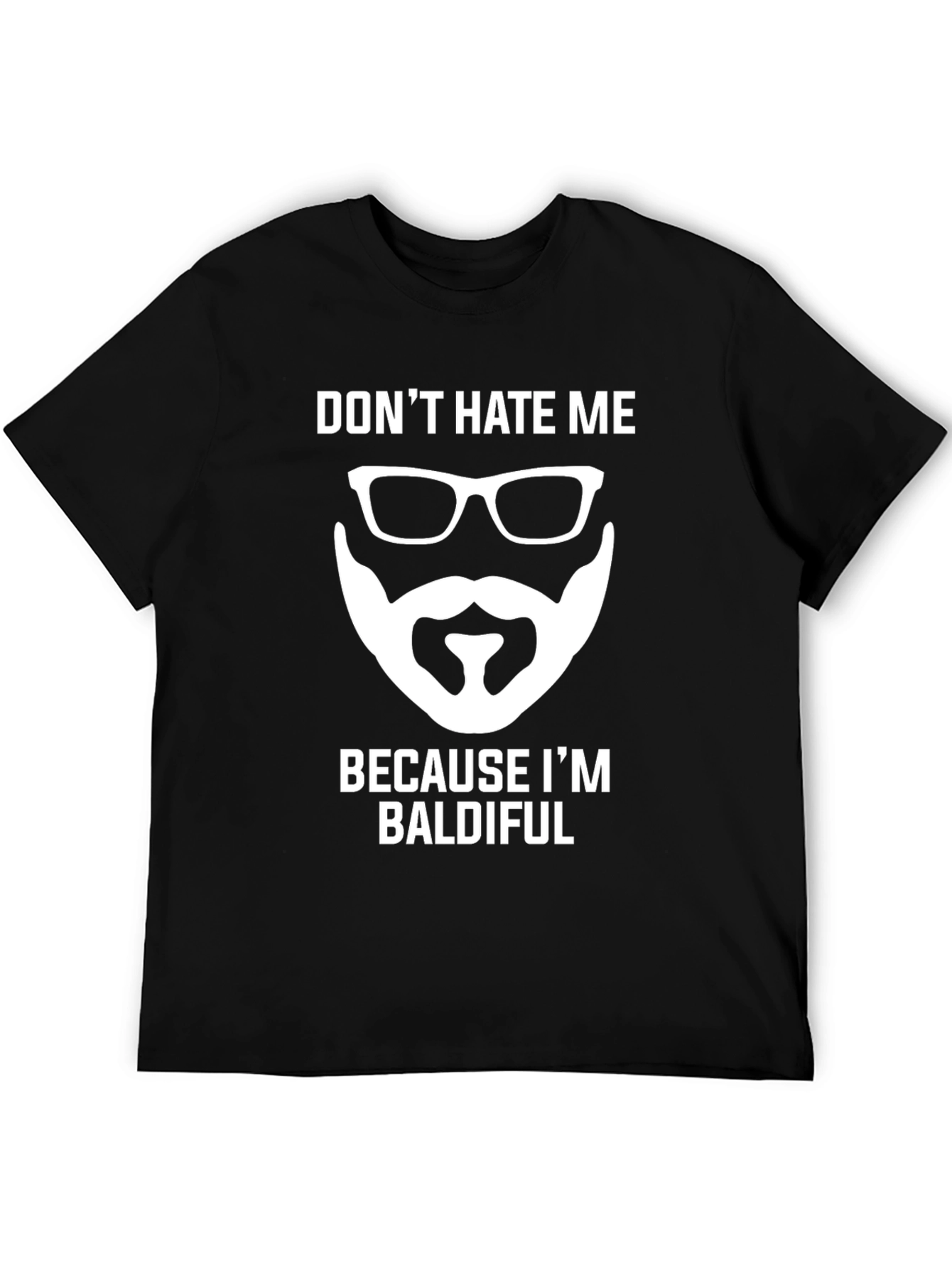 Black Baldiful Graphic Tee - Funny Men's T-Shirt view 5