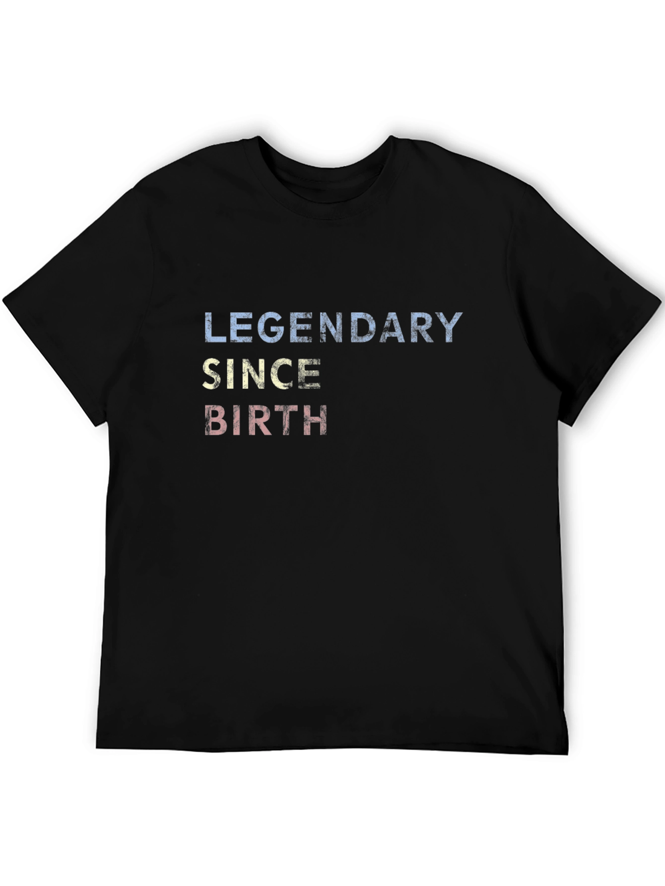 Black Legendary Since Birth Graphic Tee - Black Cotton Blend view 5