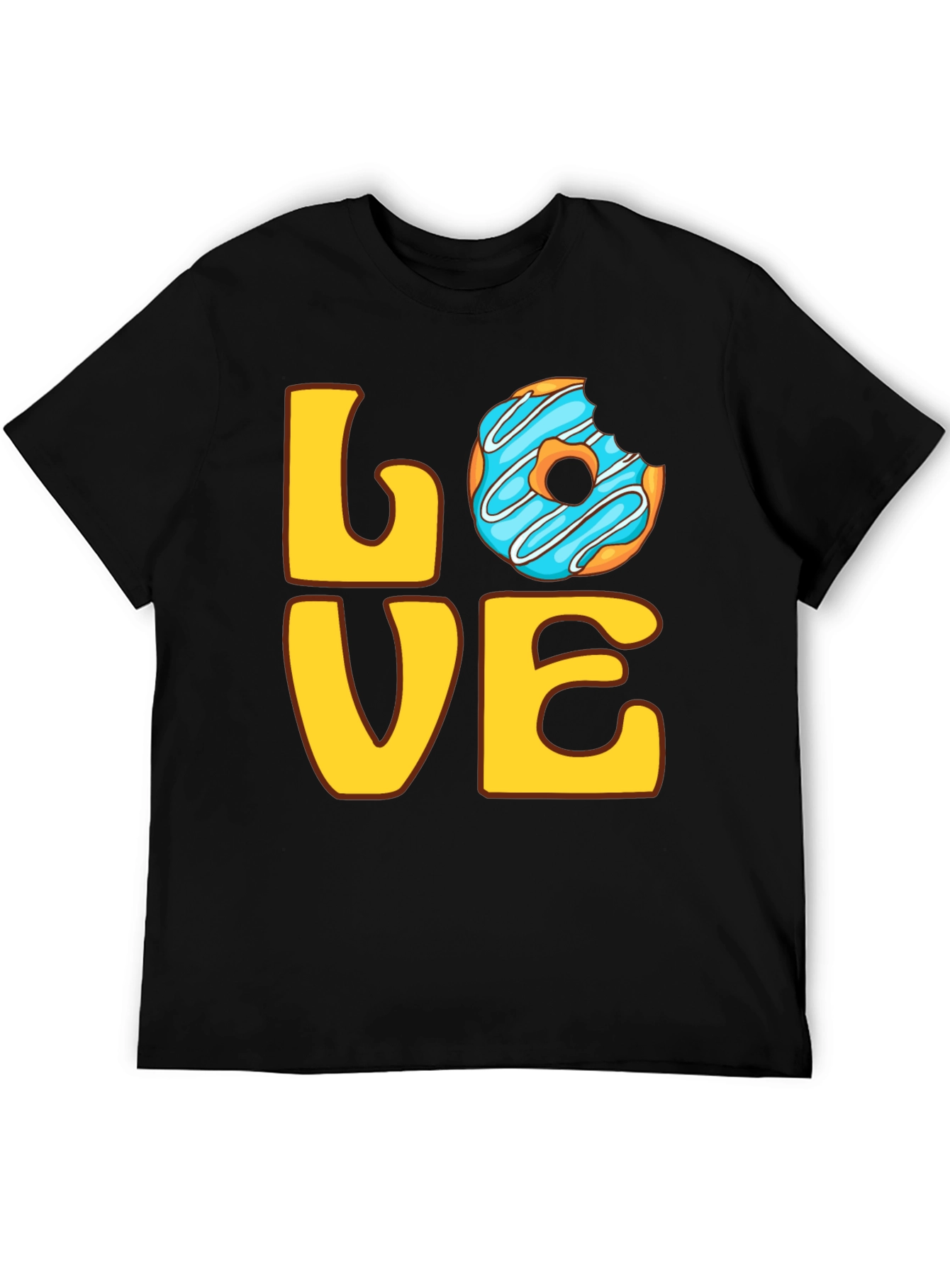 Black Love Donut Graphic Tee - Sweet Treat T-Shirt view 5