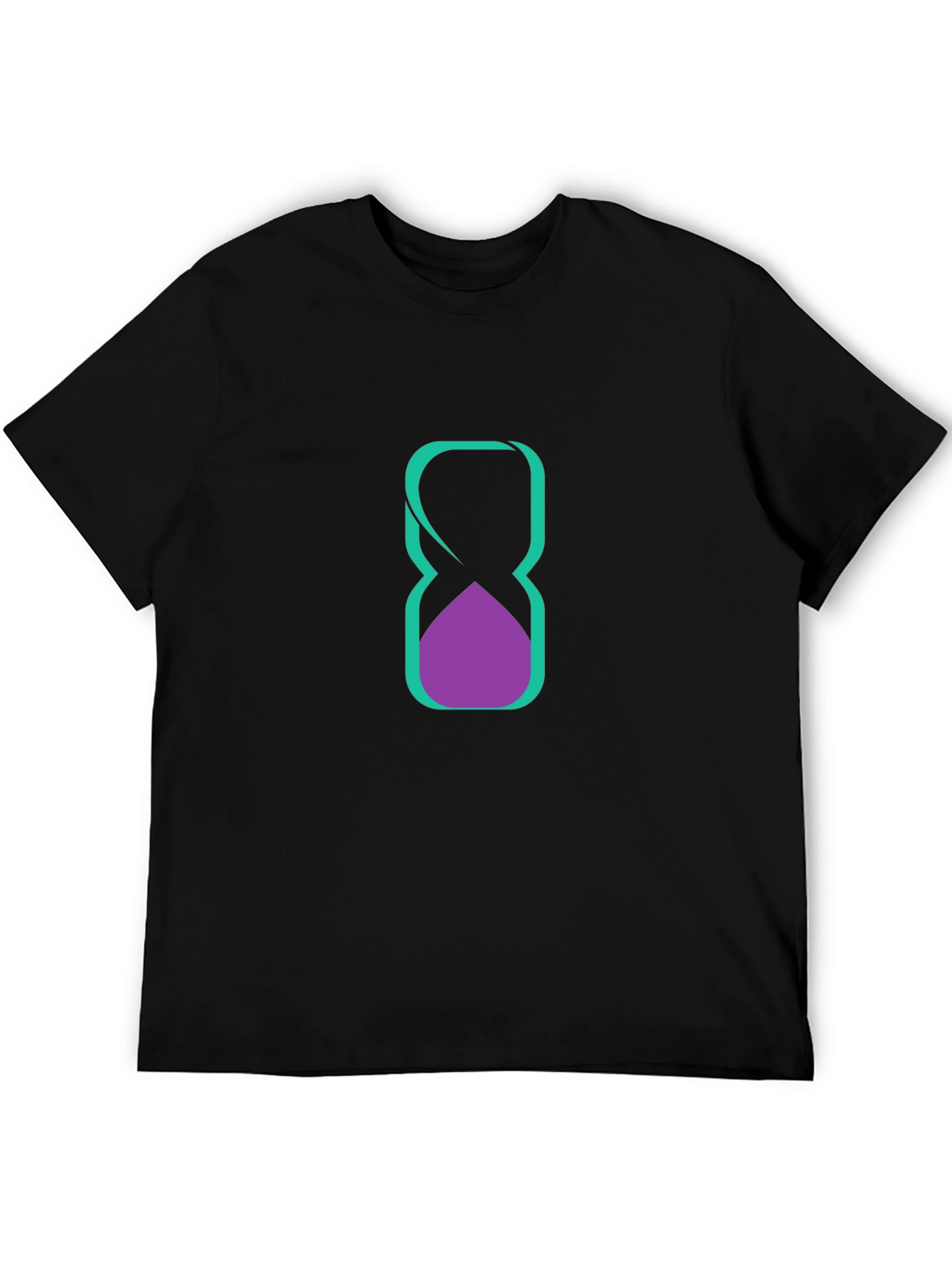 Black Stylish Hourglass Graphic Tee view 5