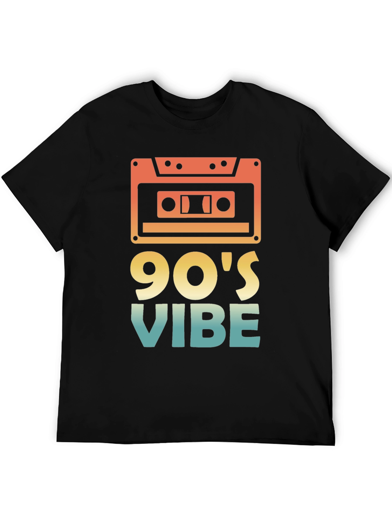 Black Retro 90's Vibe Graphic Tee view 5