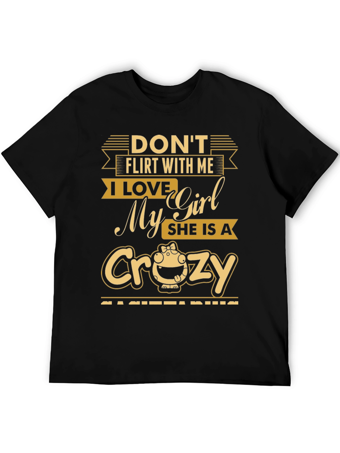 Black Don't Flirt With Me T-Shirt view 5