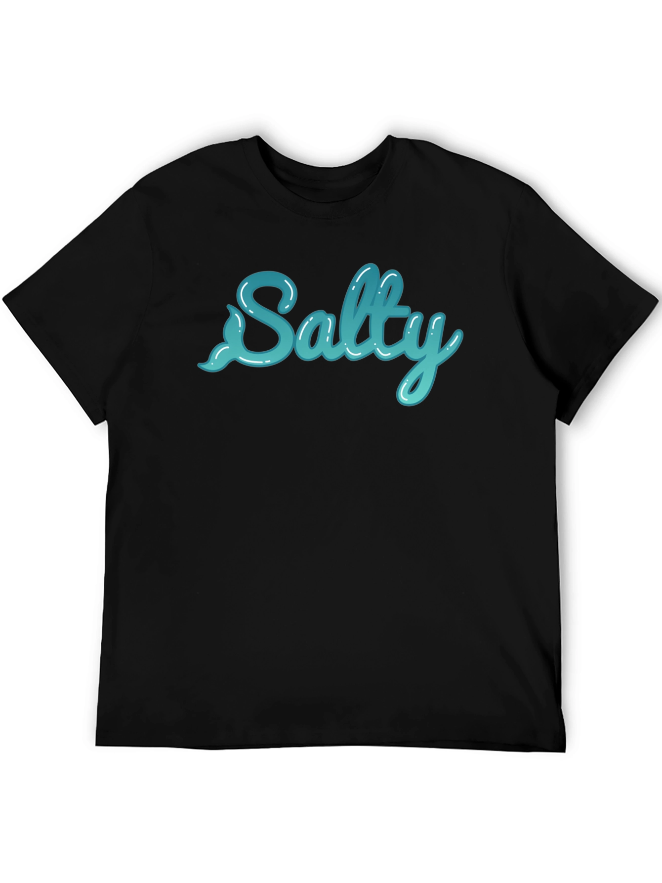 Black Salty Graphic T-Shirt - Unisex Black Tee view 5