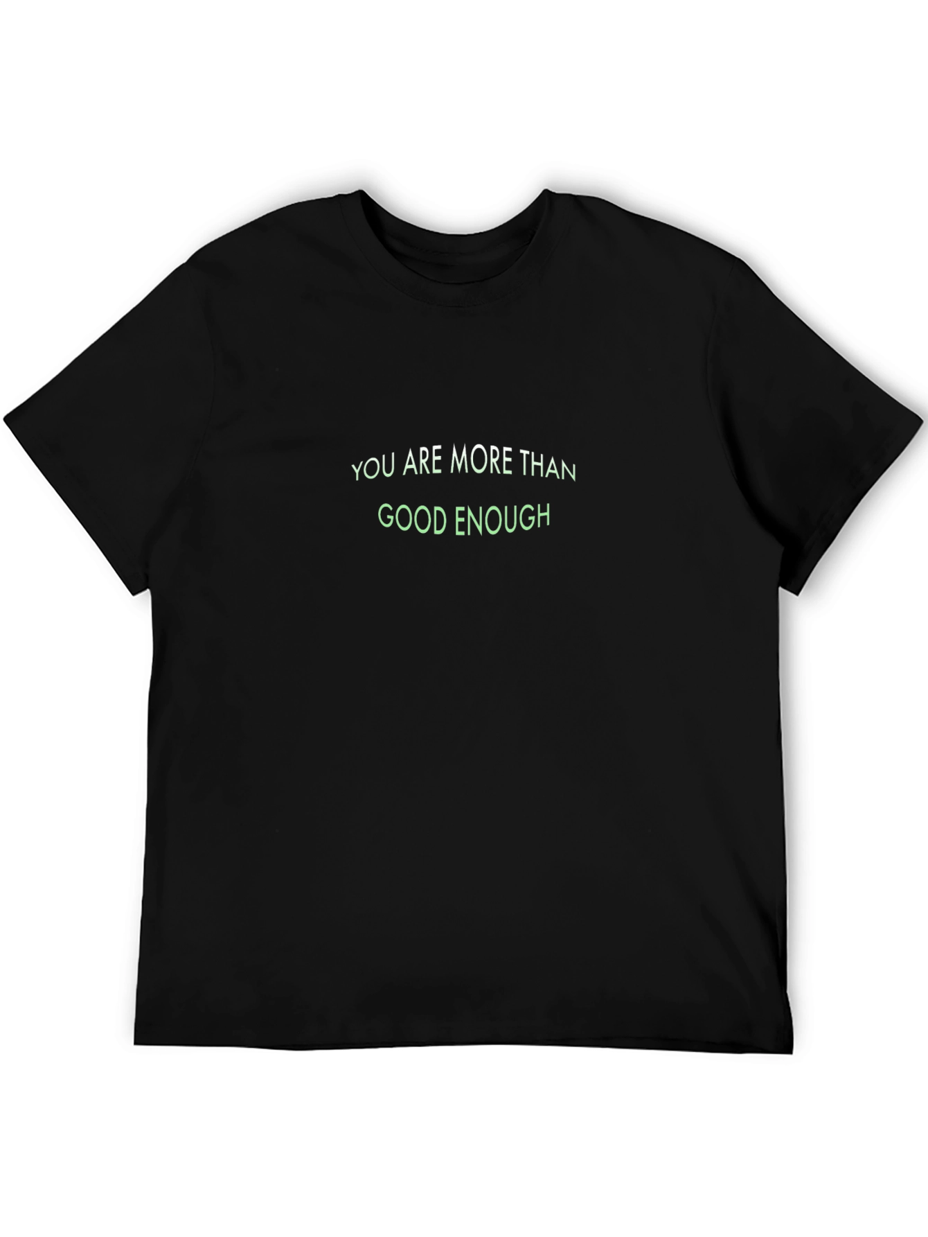 Black Inspirational Graphic Tee - You Are More Than Enough view 5