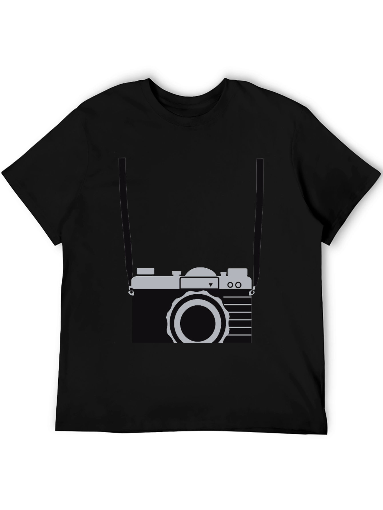 Black Retro Camera Graphic Tee - Cool Casual Style view 5