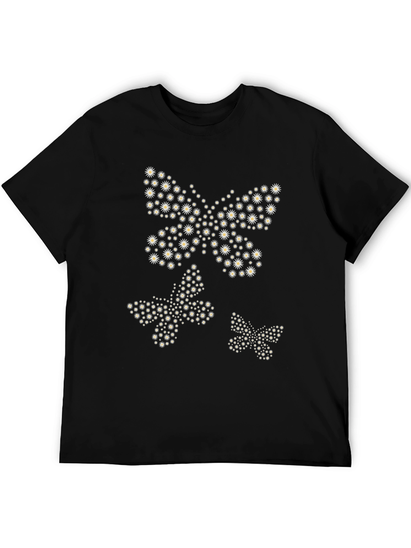 Black Butterfly Daisy Graphic T-Shirt view 5