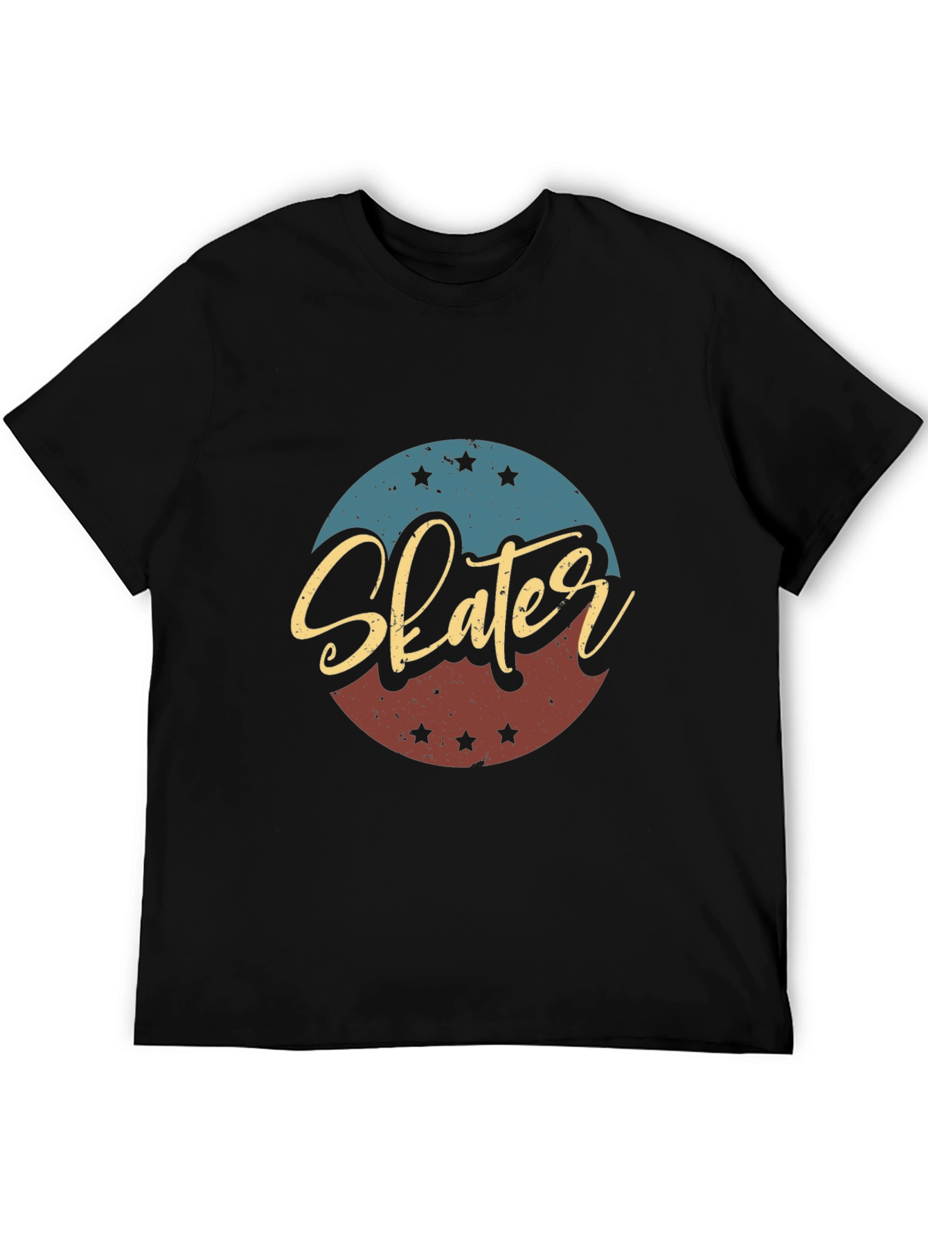 Black Vintage Skater Graphic Tee - Retro Style view 5