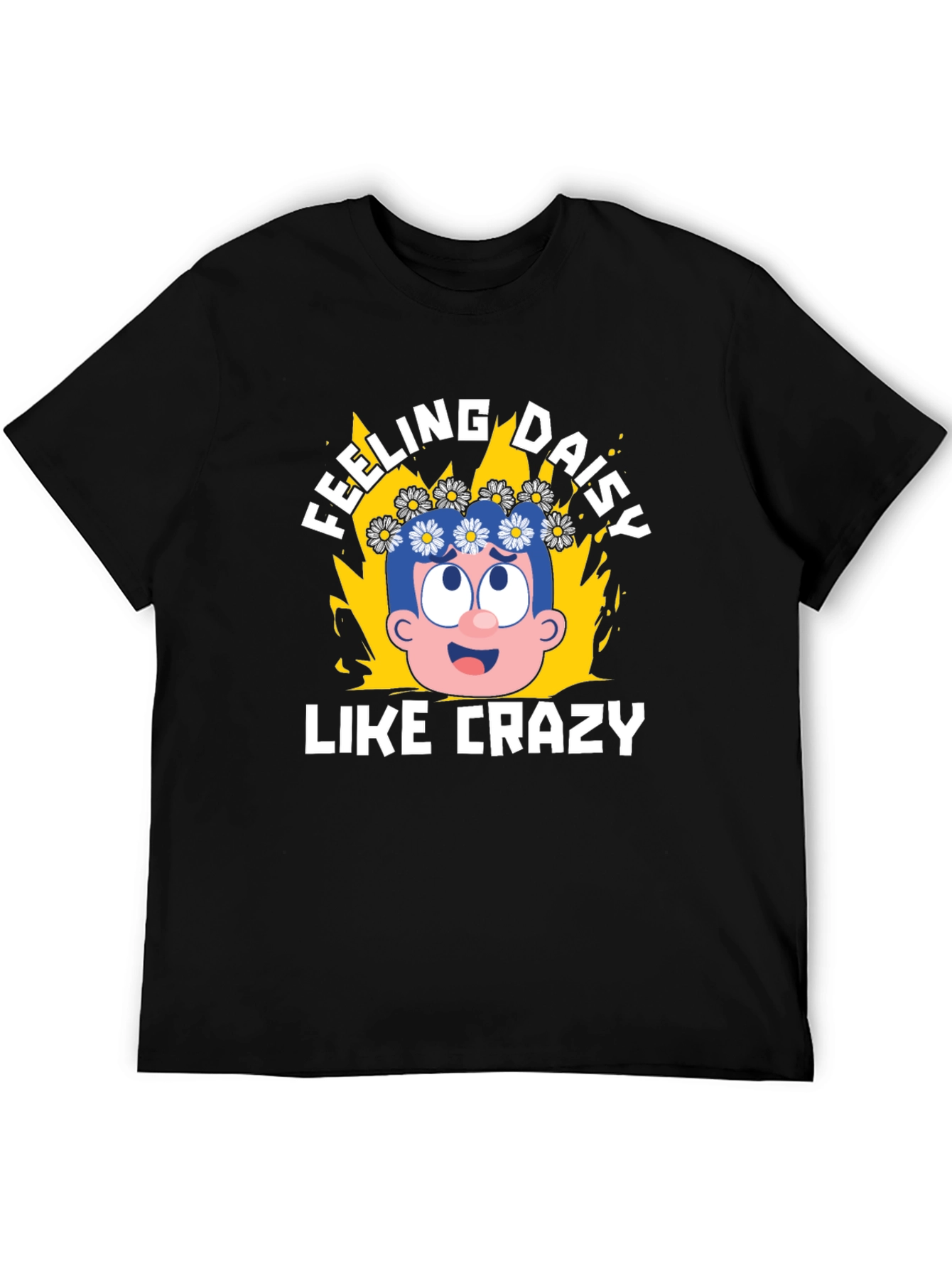 Black Feeling Daisy Like Crazy Graphic T-Shirt view 5