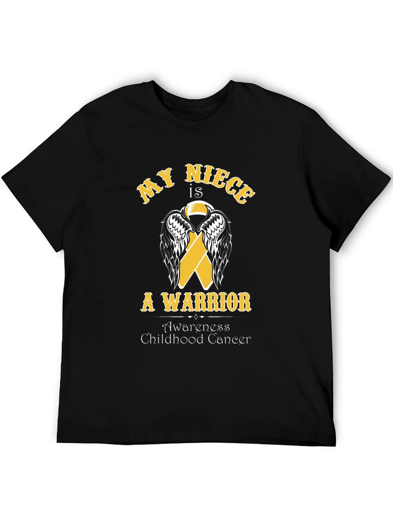 My Niece Is A Warrior Childhood Cancer Awareness T-Shirt - 5