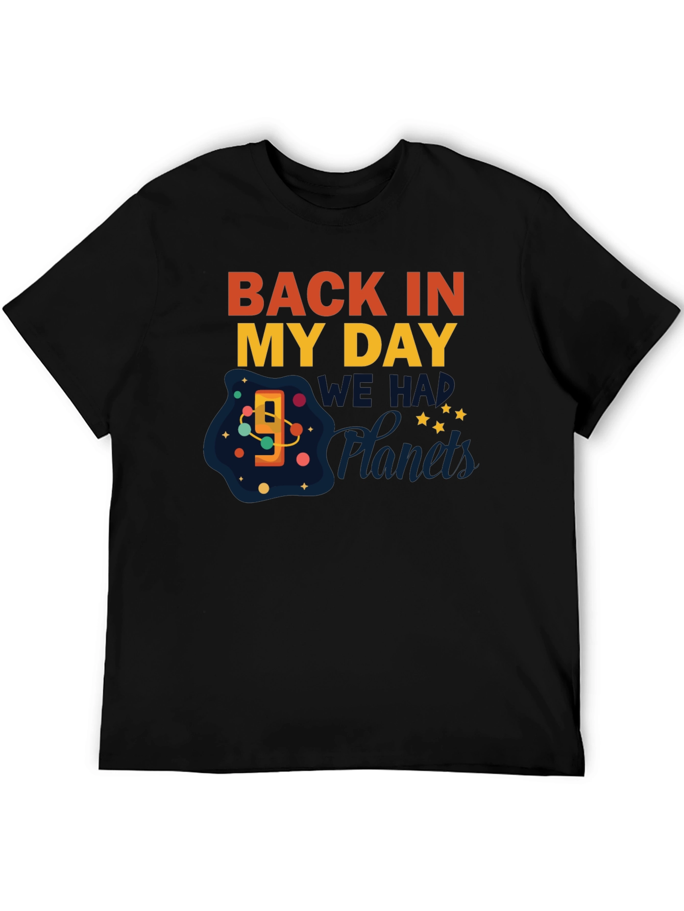 Retro "Back In My Day 9 Planets" Graphic Tee - 5