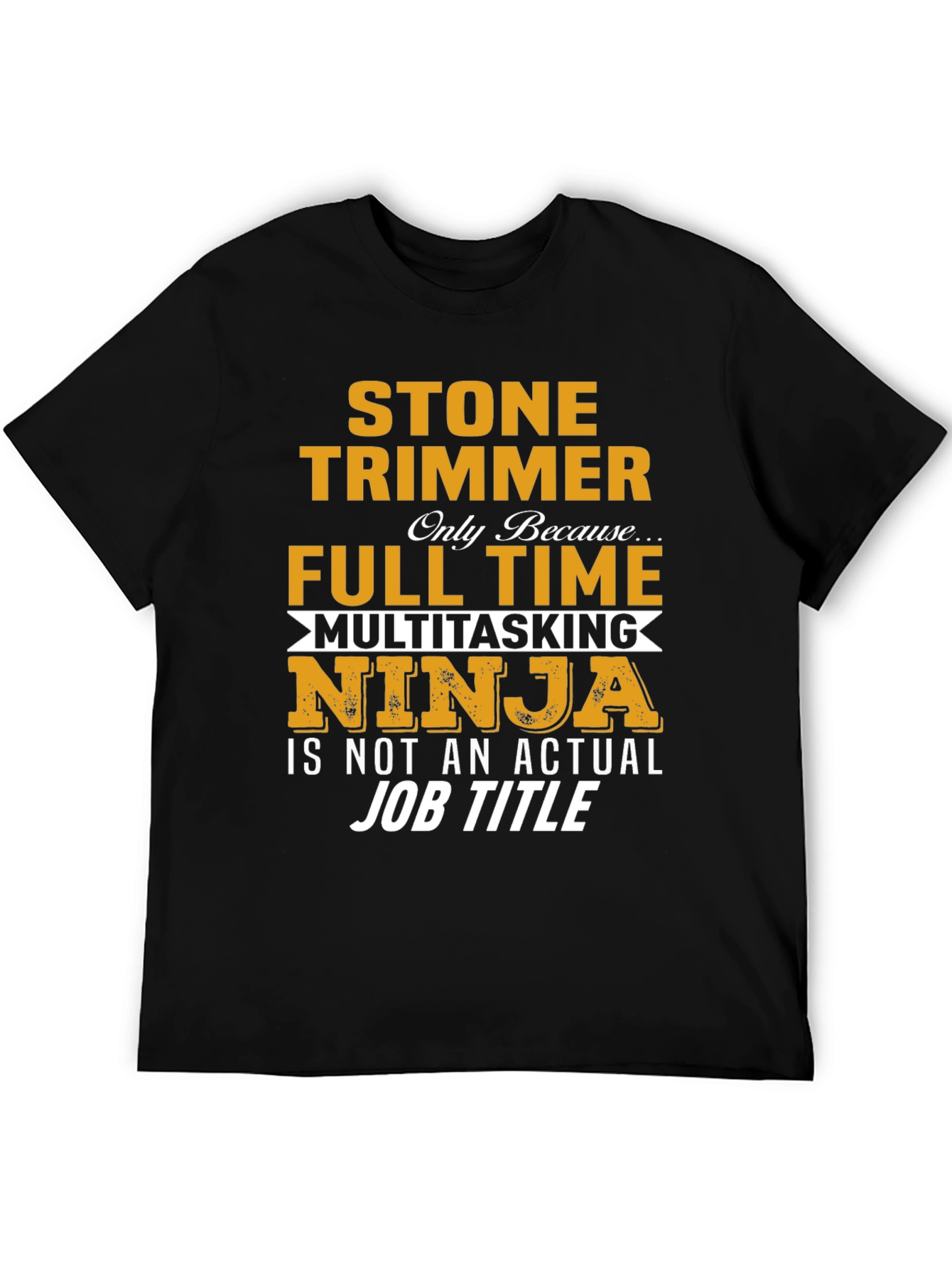 Black Stone Trimmer Full Time Ninja T-Shirt view 5