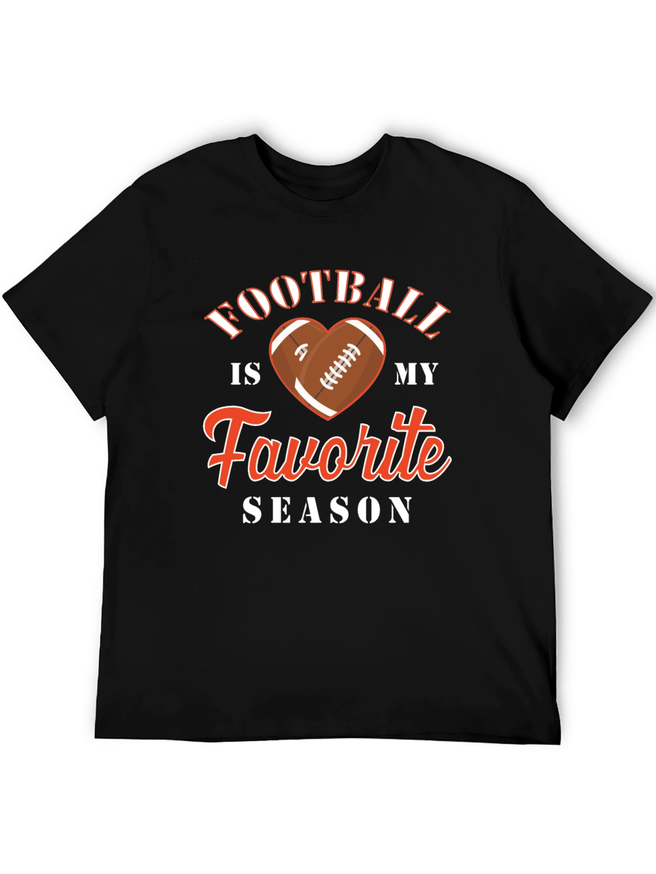 Black Football Is My Favorite Season Graphic Tee view 5