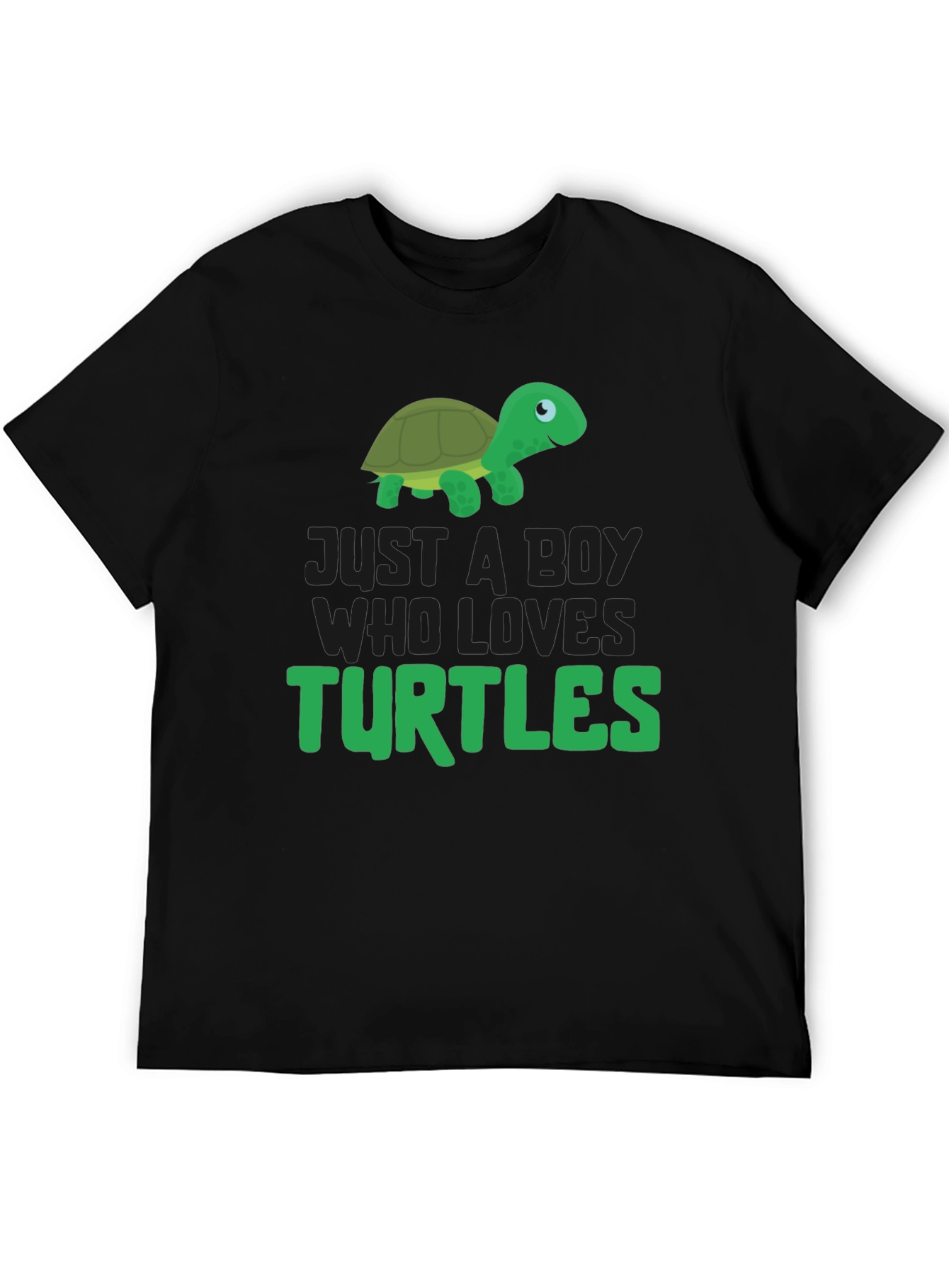Black Boy Who Loves Turtles T-Shirt view 5