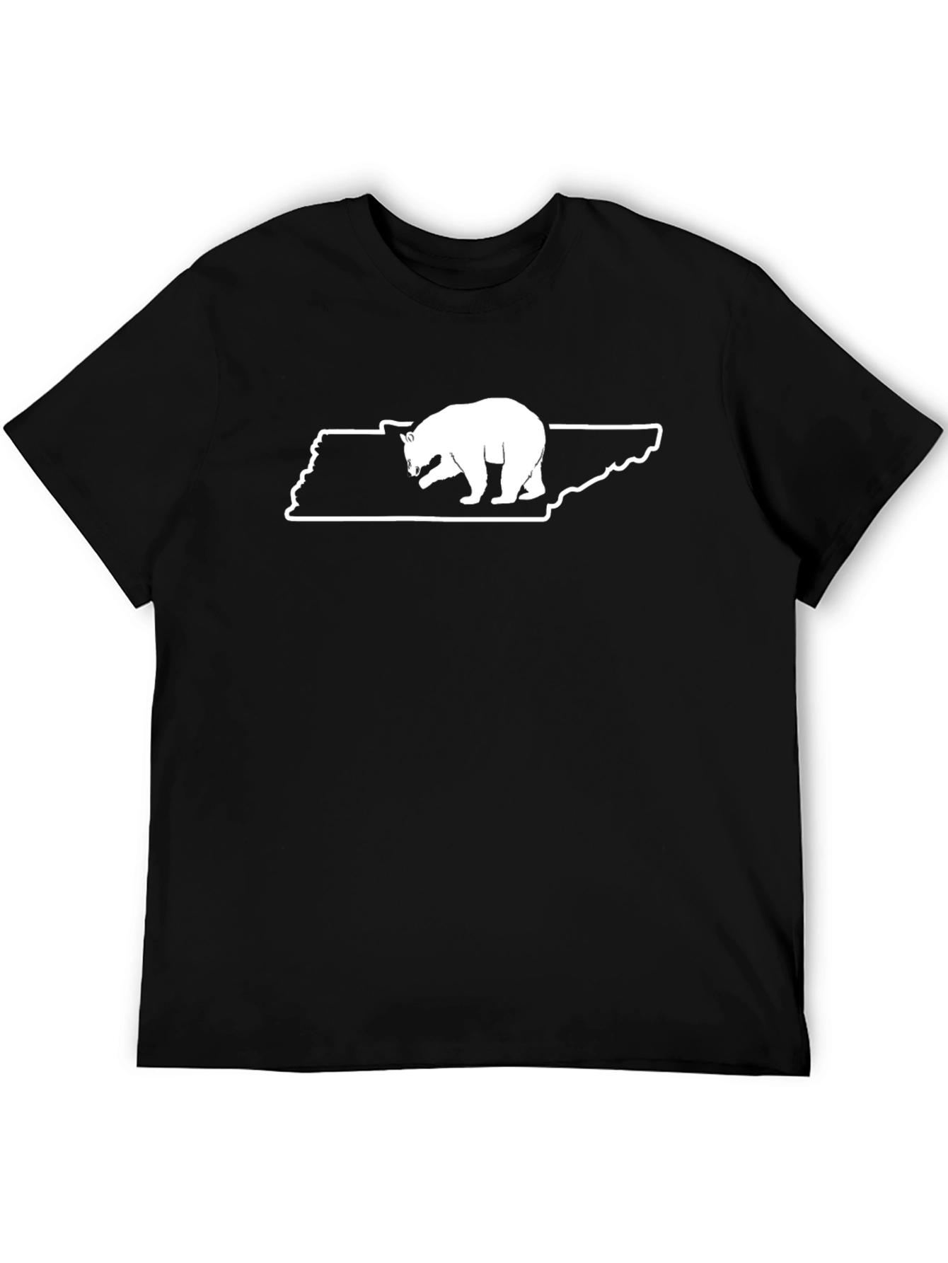 Black Tennessee Bear Graphic Tee - Black Cotton T-Shirt view 5
