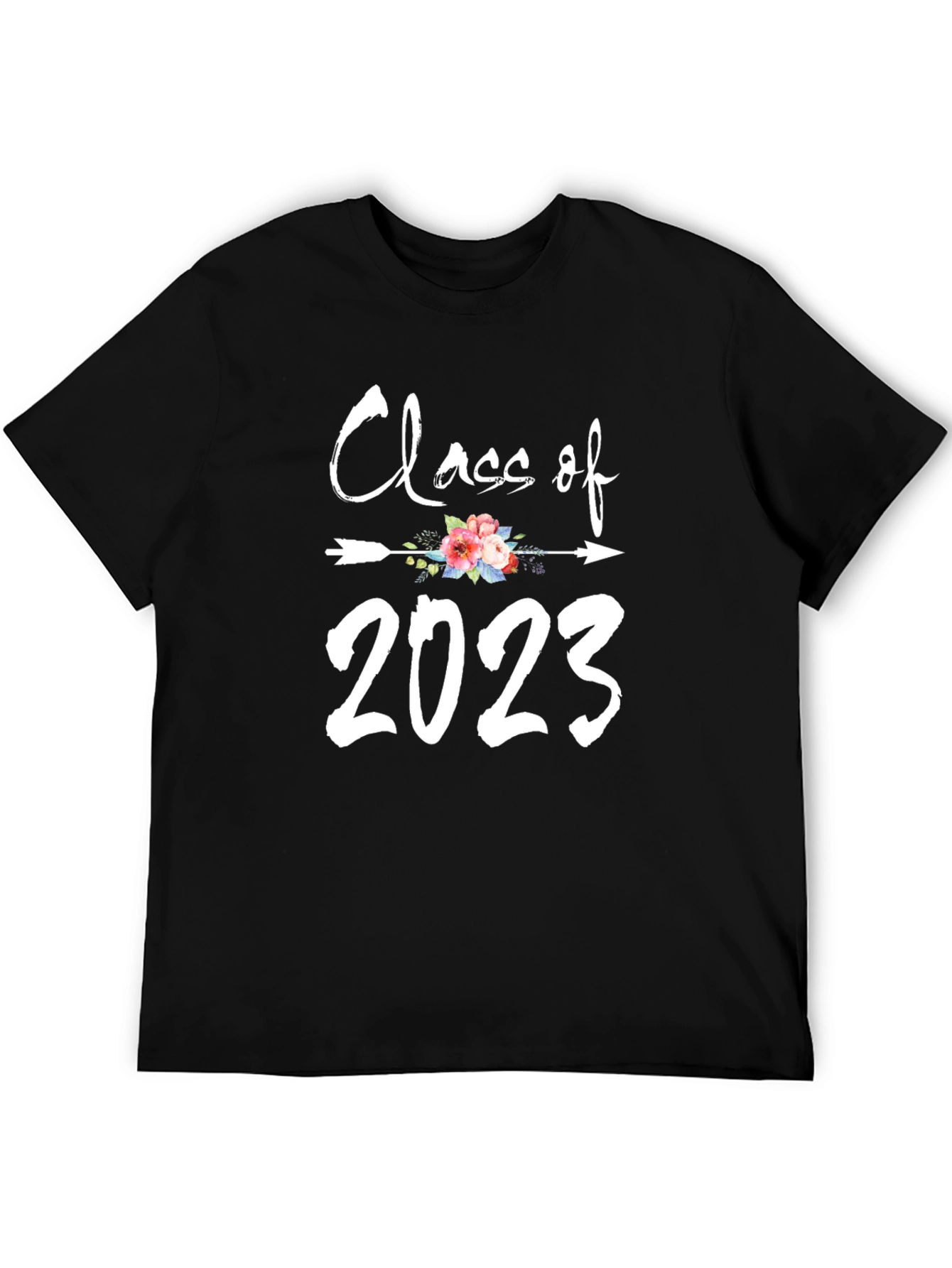 Black Class of 2023 Floral Arrow T-Shirt view 5